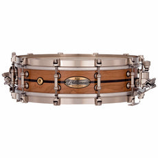Pearl Philharmonic Concert Snare Drum - Solid Shell Cherry 14x4, 45 Degree Bearing Edges, Natural (No Inlay)