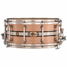 Pearl Philharmonic Concert Snare Drum - Solid Shell Maple 14x6.5, Fully Rounded Bearing Edges, Boxwood-Rose Triband Inlay