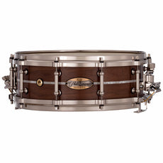 Pearl Philharmonic Concert Snare Drum - Solid Shell Walnut 14x5, Fully Rounded Bearing Edges, Ebony Single Inlay