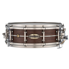 Pearl Philharmonic Solid Shell Walnut Concert Snare Drum - 14" x 5" - Fully-Rounded Bearing Edges - Nicotine White Marine Inlay - Image 1