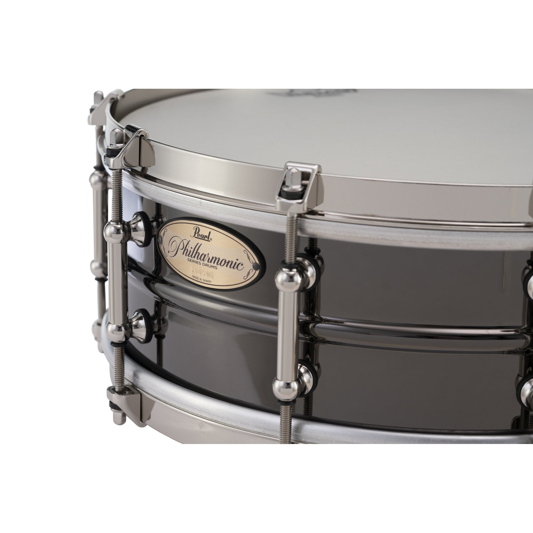 Pearl Philharmonic Straight Brass Concert Snare Drum - 14" x 4" - Image 4