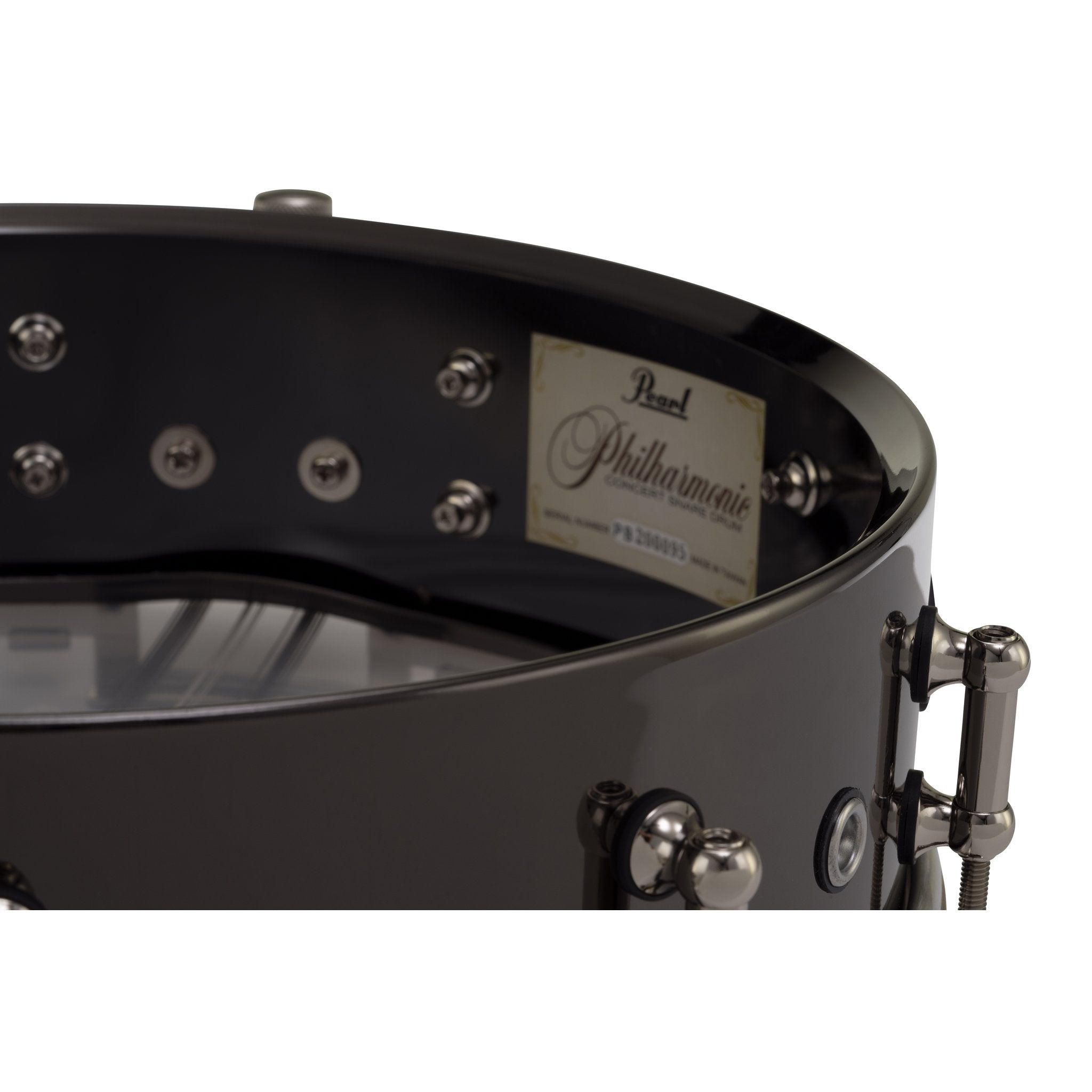 Pearl Philharmonic Straight Brass Concert Snare Drum - 14" x 4" - Image 5