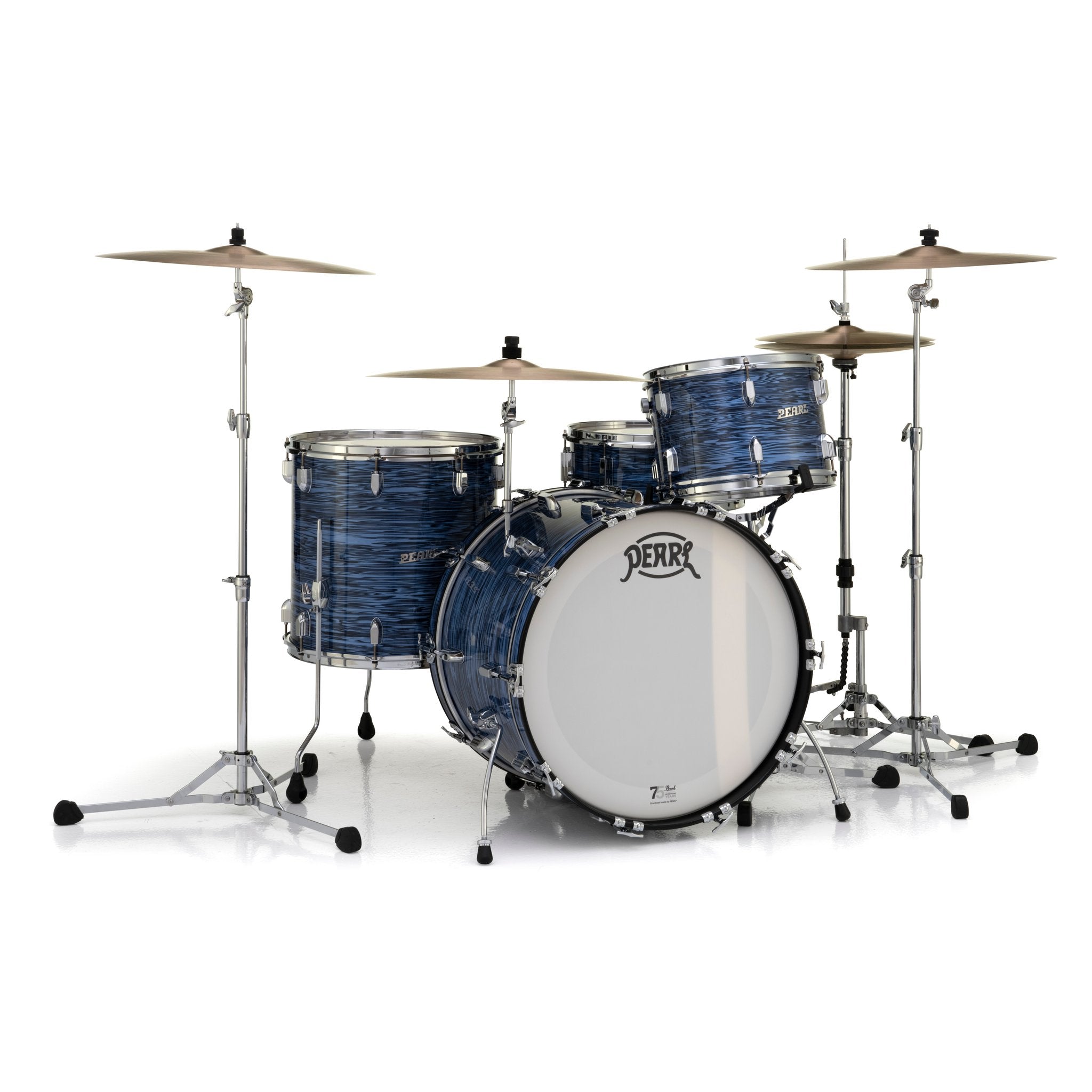 Pearl President Series Deluxe 3-piece Drum Set Shell Pack - 22" Bass Drum - Ocean Ripple - Image 1