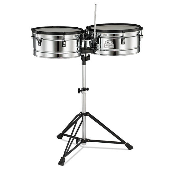 Pearl Primero Pro Steel Timbale Set With Stand