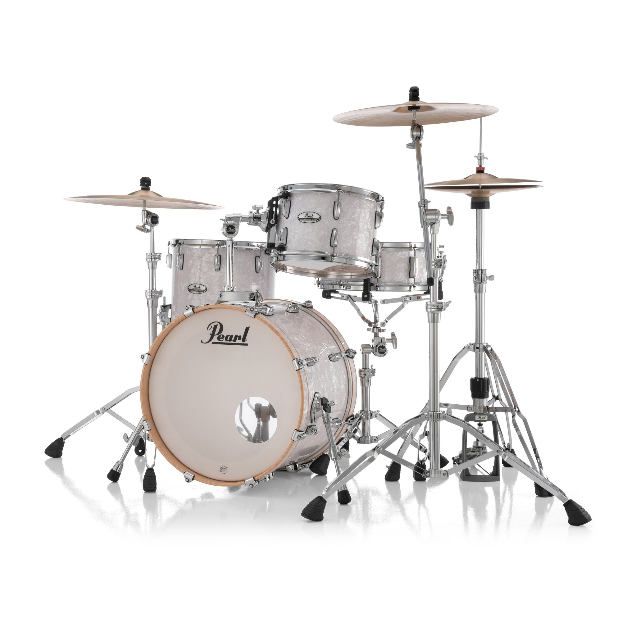 Pearl Professional 3-piece Maple Drum Set Shell Pack - 20" Bass Drum - White Marine Pearl - Image 4