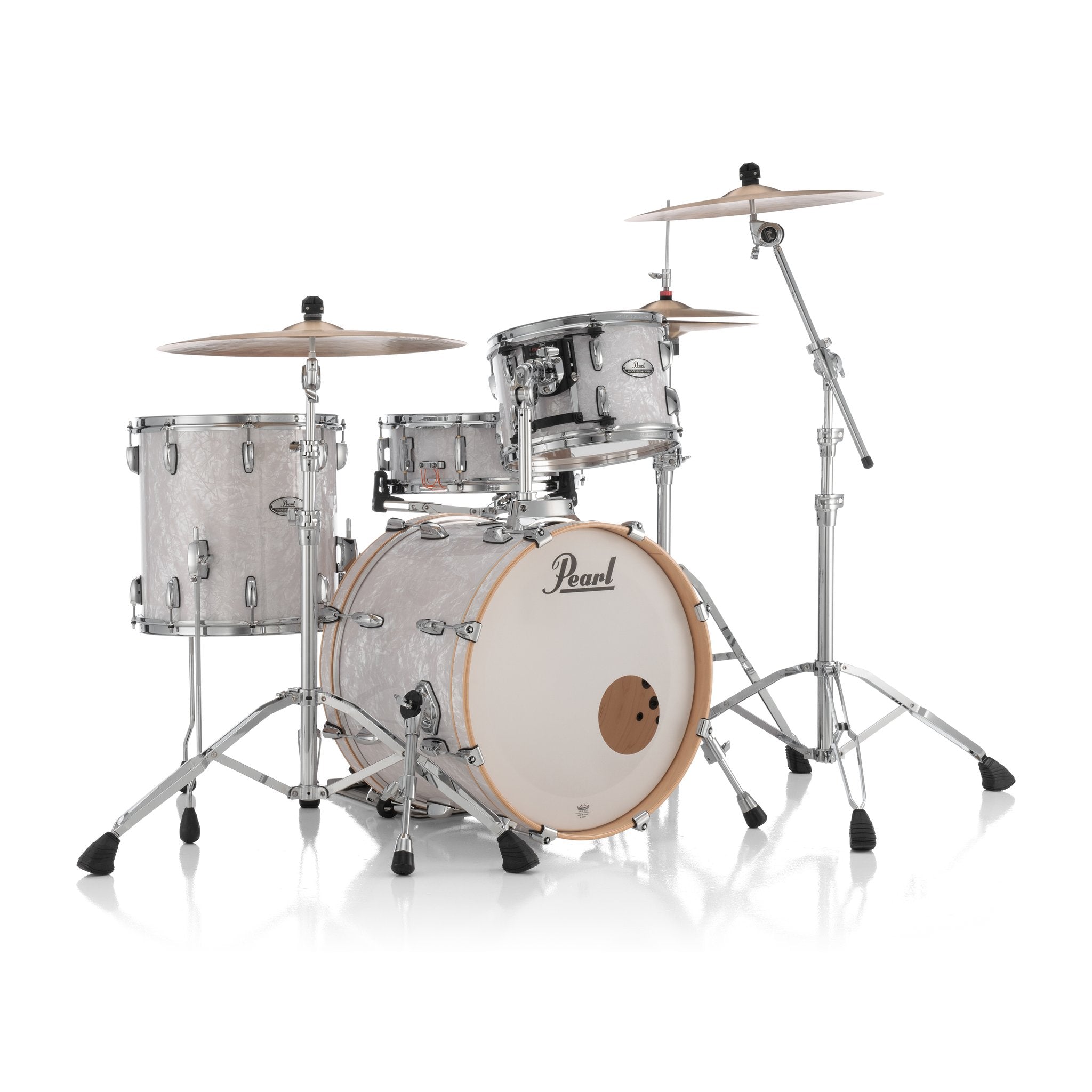 Pearl Professional 3-piece Maple Drum Set Shell Pack - 20" Bass Drum - White Marine Pearl - Image 1