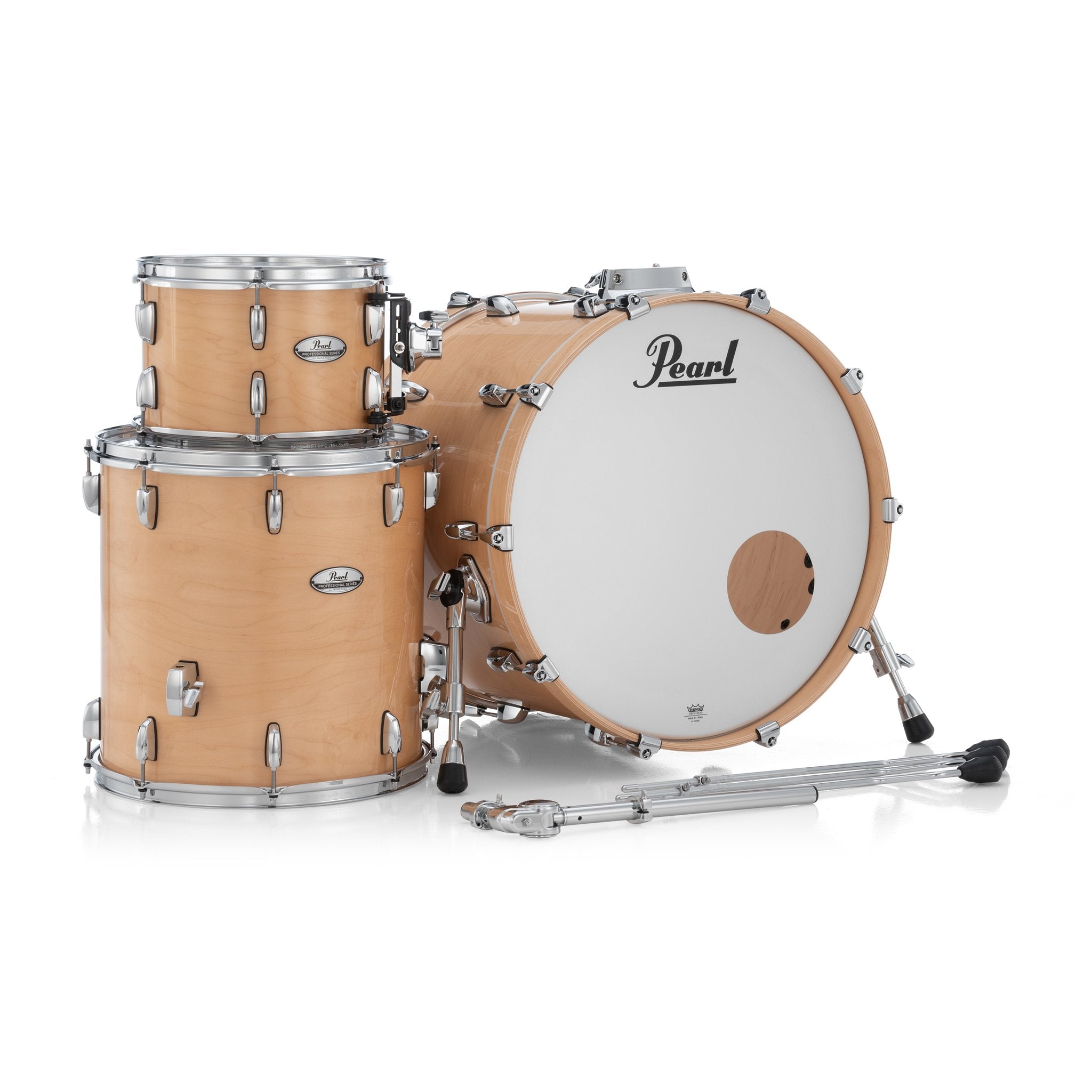 Pearl Professional 3-piece Maple Drum Set Shell Pack - 22" Bass Drum - Natural Maple - Image 3