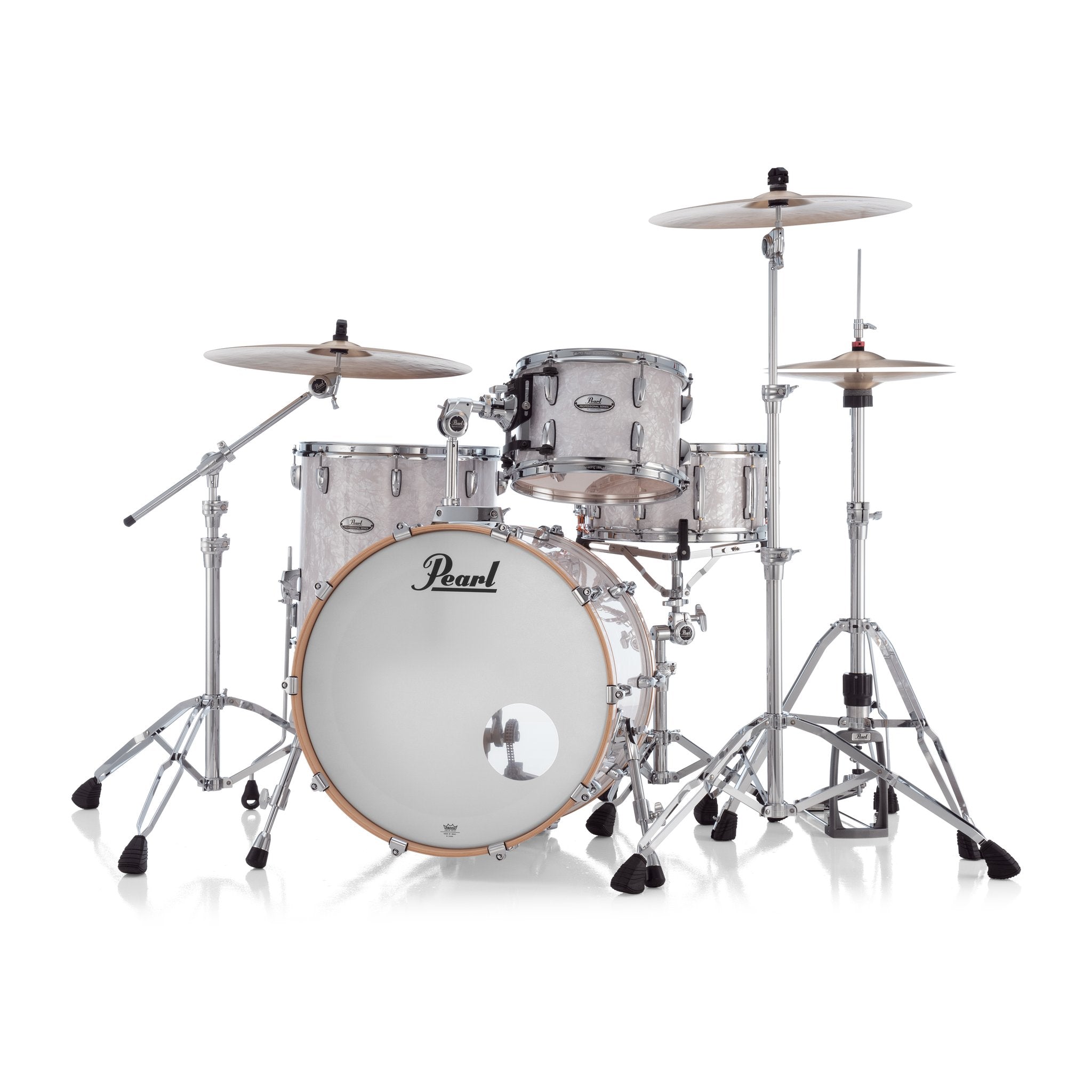 Pearl Professional 3-piece Maple Drum Set Shell Pack - 22" Bass Drum - White Marine Pearl - Image 4