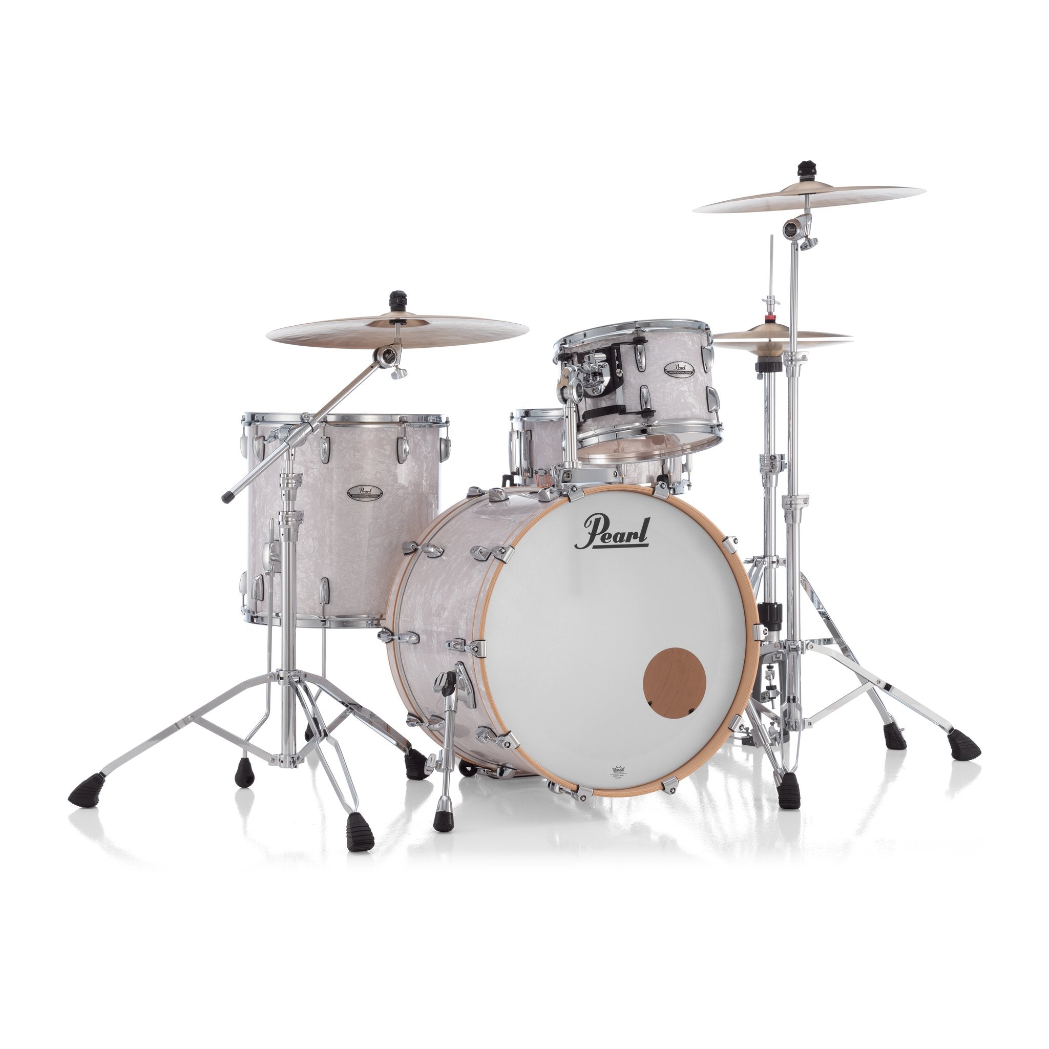 Pearl Professional 3-piece Maple Drum Set Shell Pack - 22" Bass Drum - White Marine Pearl - Image 5