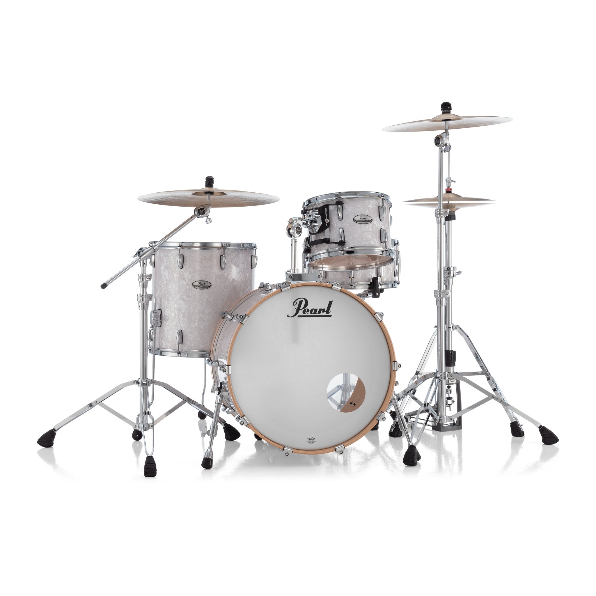 Pearl Professional 3-piece Maple Drum Set Shell Pack - 22" Bass Drum - White Marine Pearl - Image 7