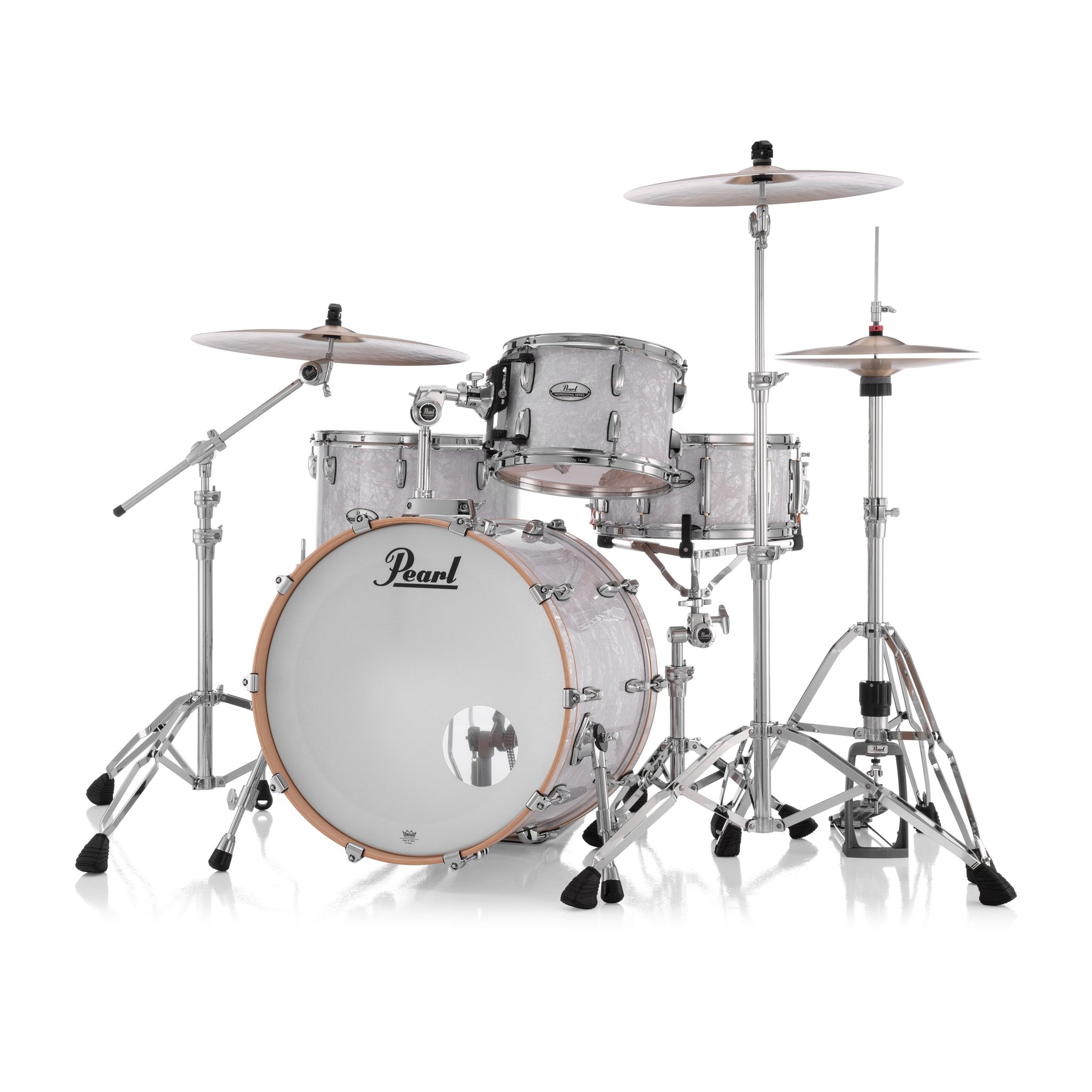 Pearl Professional 3-piece Maple Drum Set Shell Pack - 22" Bass Drum - White Marine Pearl - Image 8