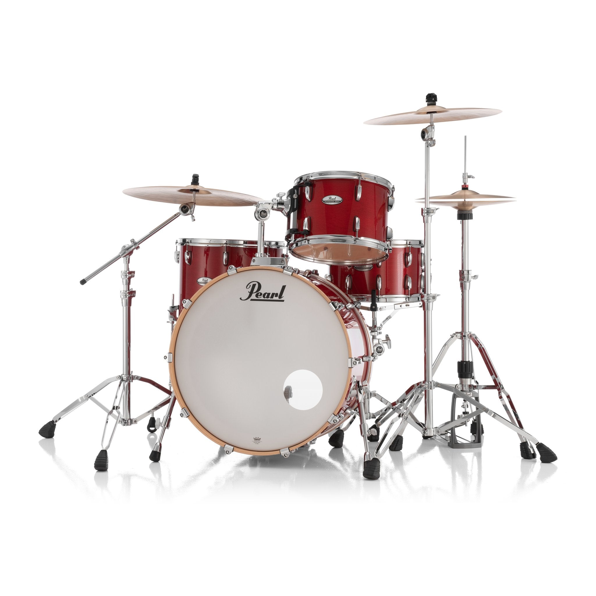 Pearl Professional 3-piece Maple Drum Set Shell Pack - 24" Bass Drum - Sequoia Red - Image 5