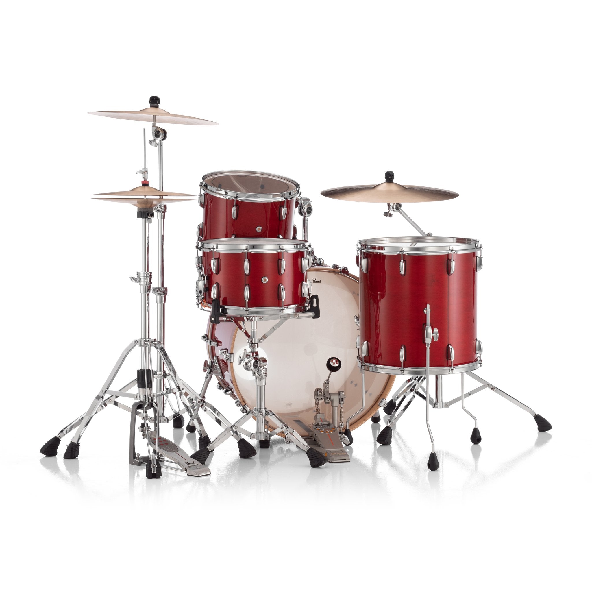Pearl Professional 3-piece Maple Drum Set Shell Pack - 24" Bass Drum - Sequoia Red - Image 7
