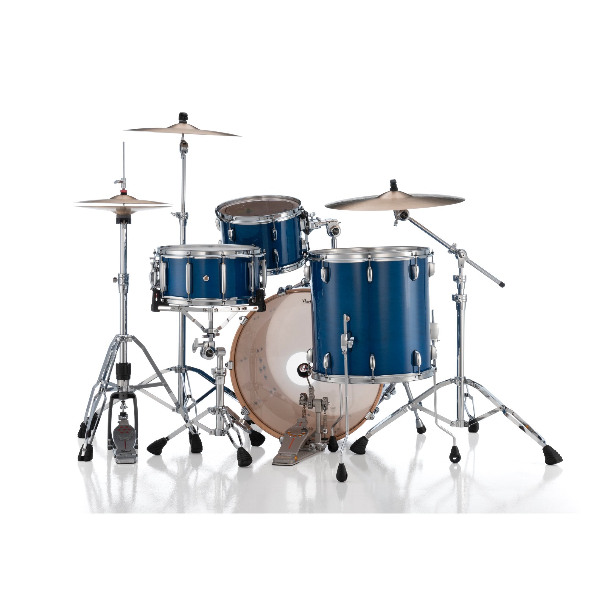 Pearl Professional 3-piece Maple Drum Set Shell Pack - 24" Bass Drum - Sheer Blue - Image 2