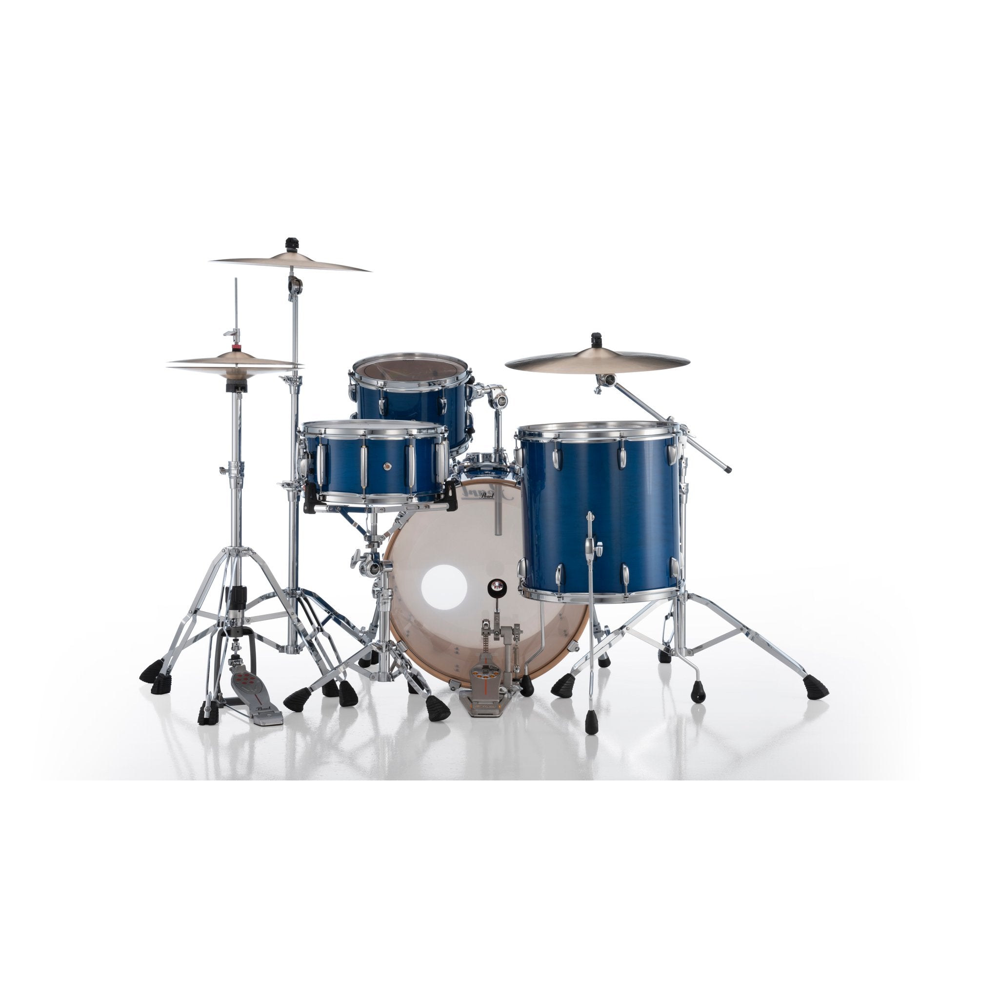 Pearl Professional 3-piece Maple Drum Set Shell Pack - 24" Bass Drum - Sheer Blue - Image 3
