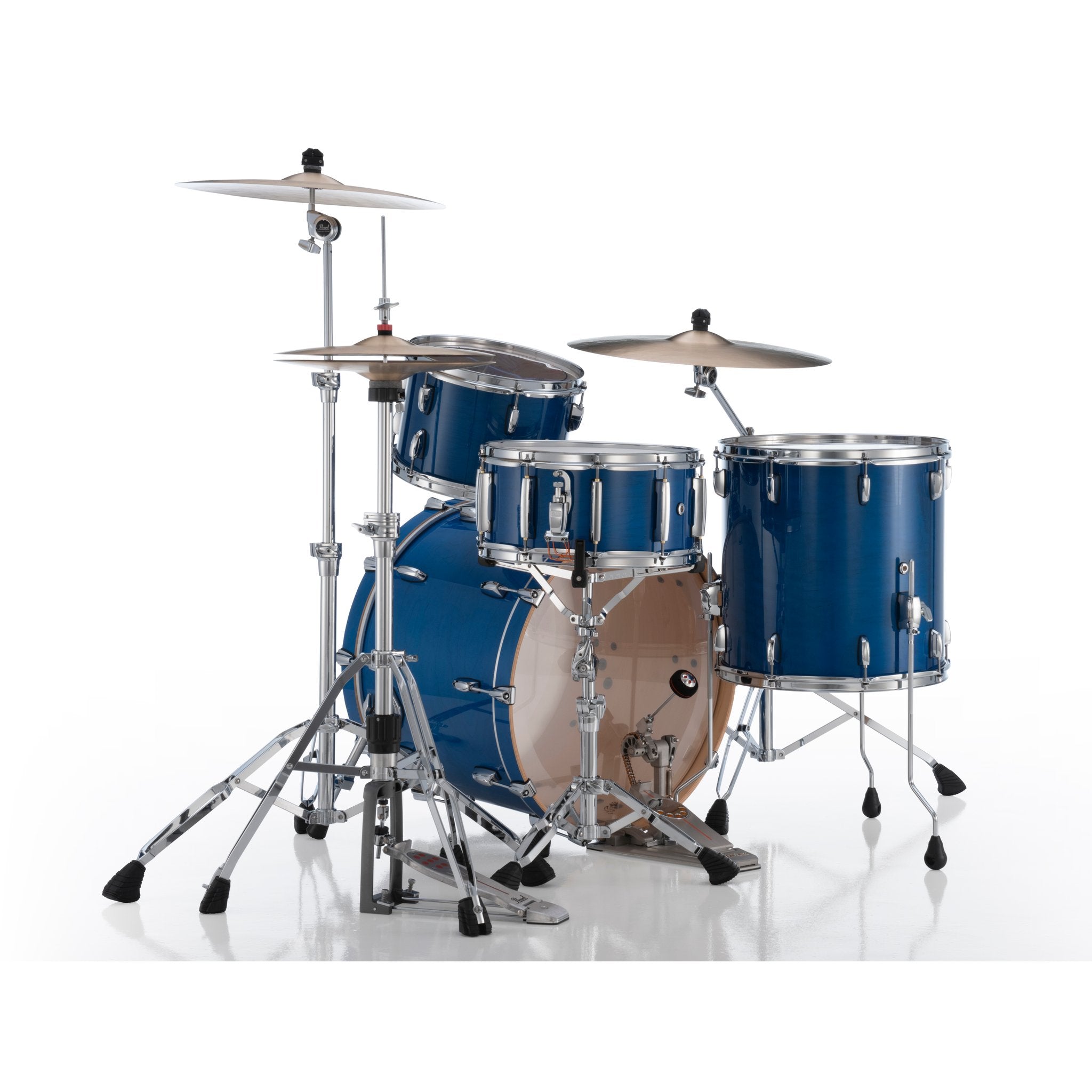 Pearl Professional 3-piece Maple Drum Set Shell Pack - 24" Bass Drum - Sheer Blue - Image 4