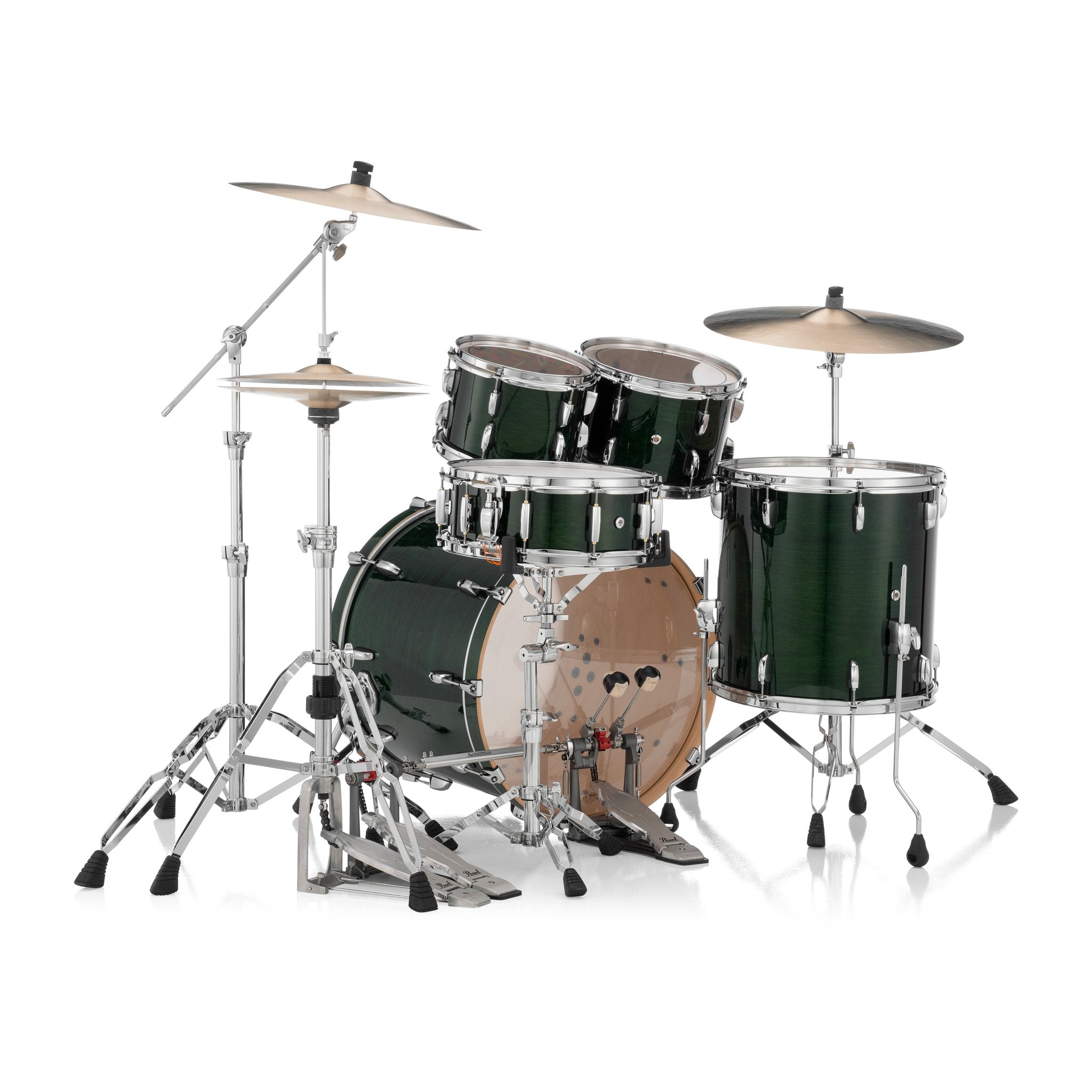 Pearl Professional 4-piece Maple Drum Set Shell Pack - 22" Bass Drum - Emerald Mist - Image 12