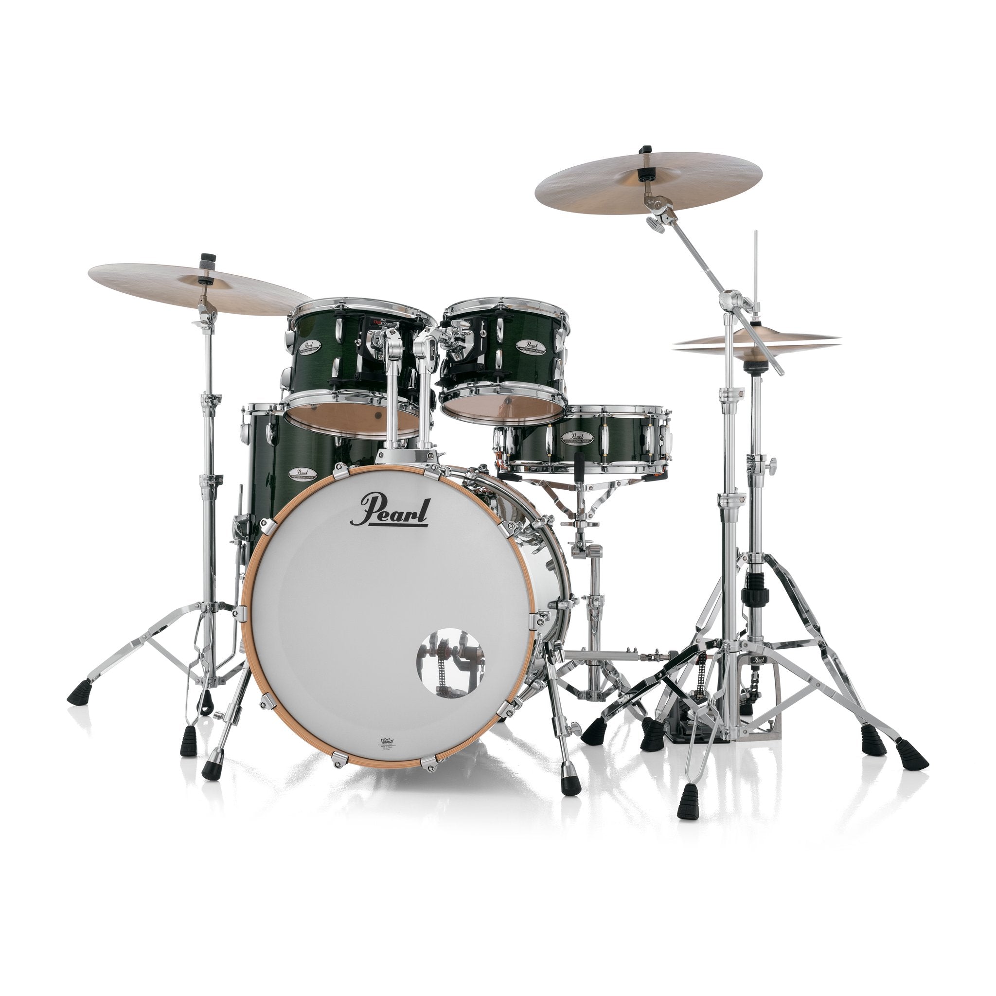 Pearl Professional 4-piece Maple Drum Set Shell Pack - 22" Bass Drum - Emerald Mist - Image 4