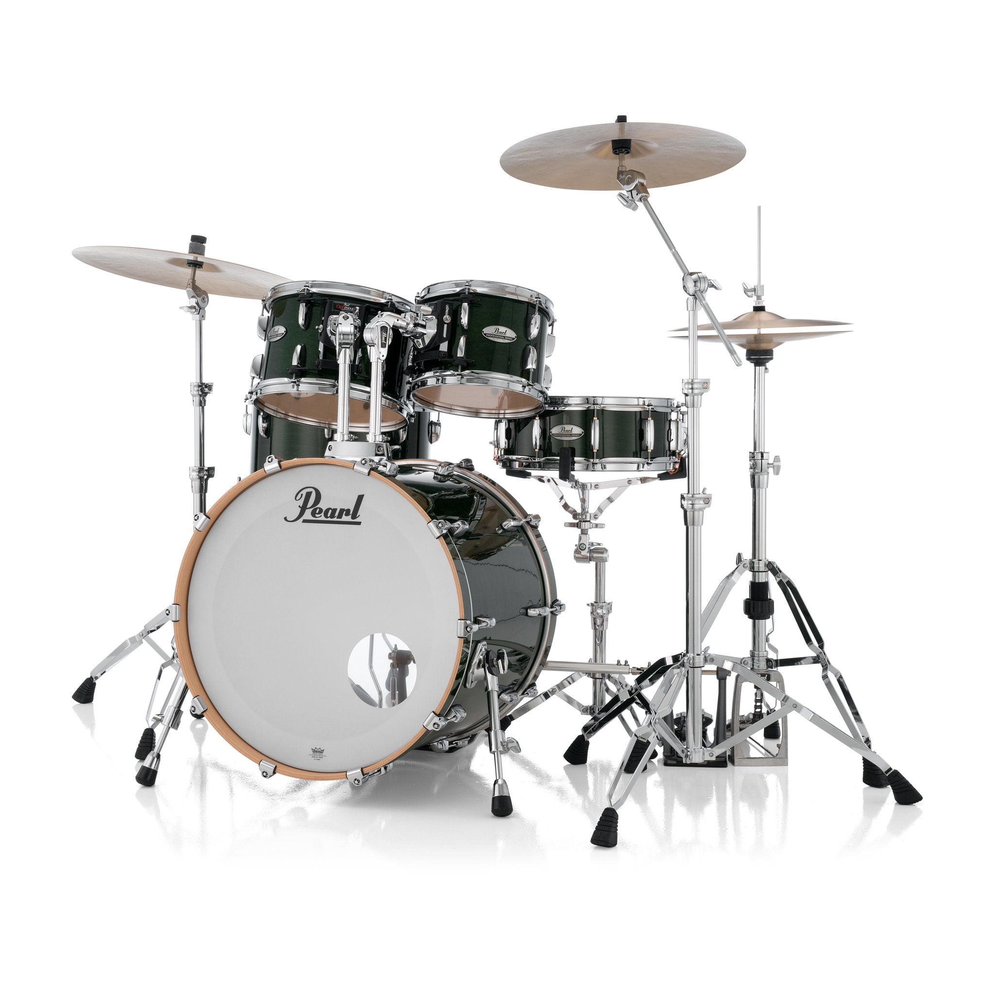 Pearl Professional 4-piece Maple Drum Set Shell Pack - 22" Bass Drum - Emerald Mist - Image 5
