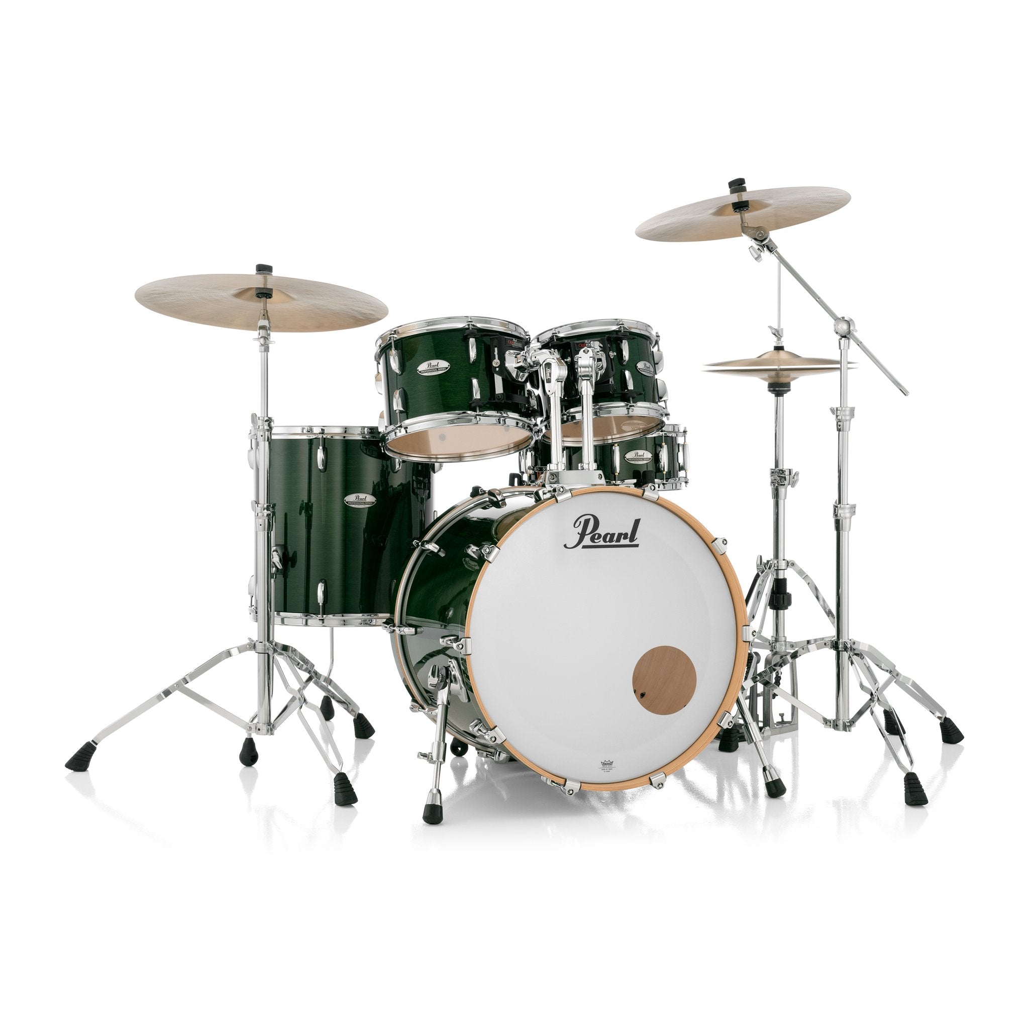 Pearl Professional 4-piece Maple Drum Set Shell Pack - 22" Bass Drum - Emerald Mist - Image 1