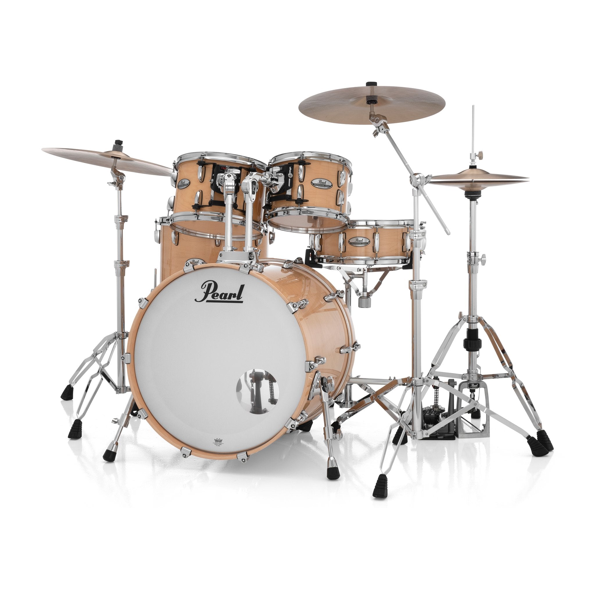 Pearl Professional 4-piece Maple Drum Set Shell Pack - 22" Bass Drum - Natural Maple - Image 5
