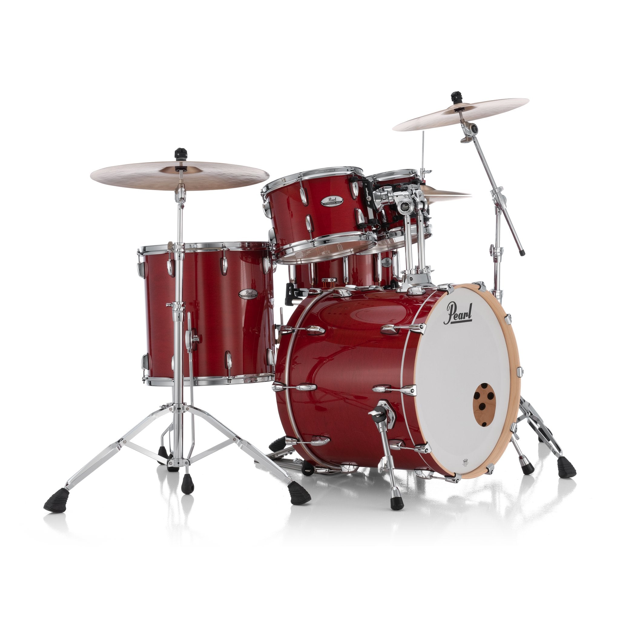 Pearl Professional 4-piece Maple Drum Set Shell Pack - 22" Bass Drum - Sequoia Red - Image 2