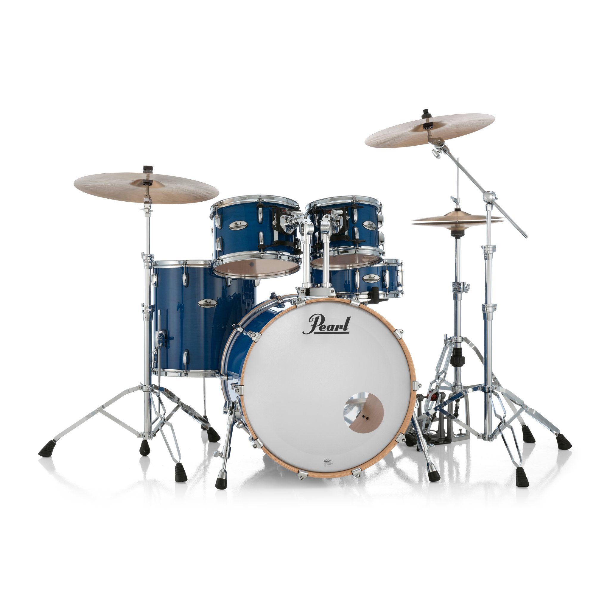 Pearl Professional 4-piece Maple Drum Set Shell Pack - 22" Bass Drum - Sheer Blue - Image 1