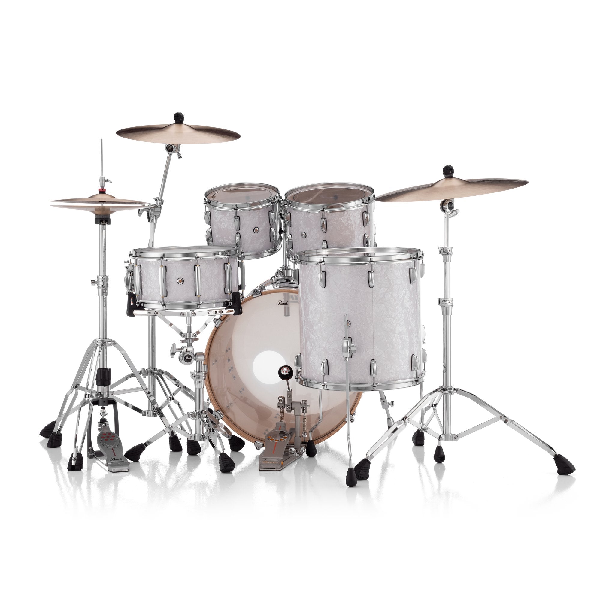 Pearl Professional 4-piece Maple Drum Set Shell Pack - 22" Bass Drum - White Marine Pearl - Image 3