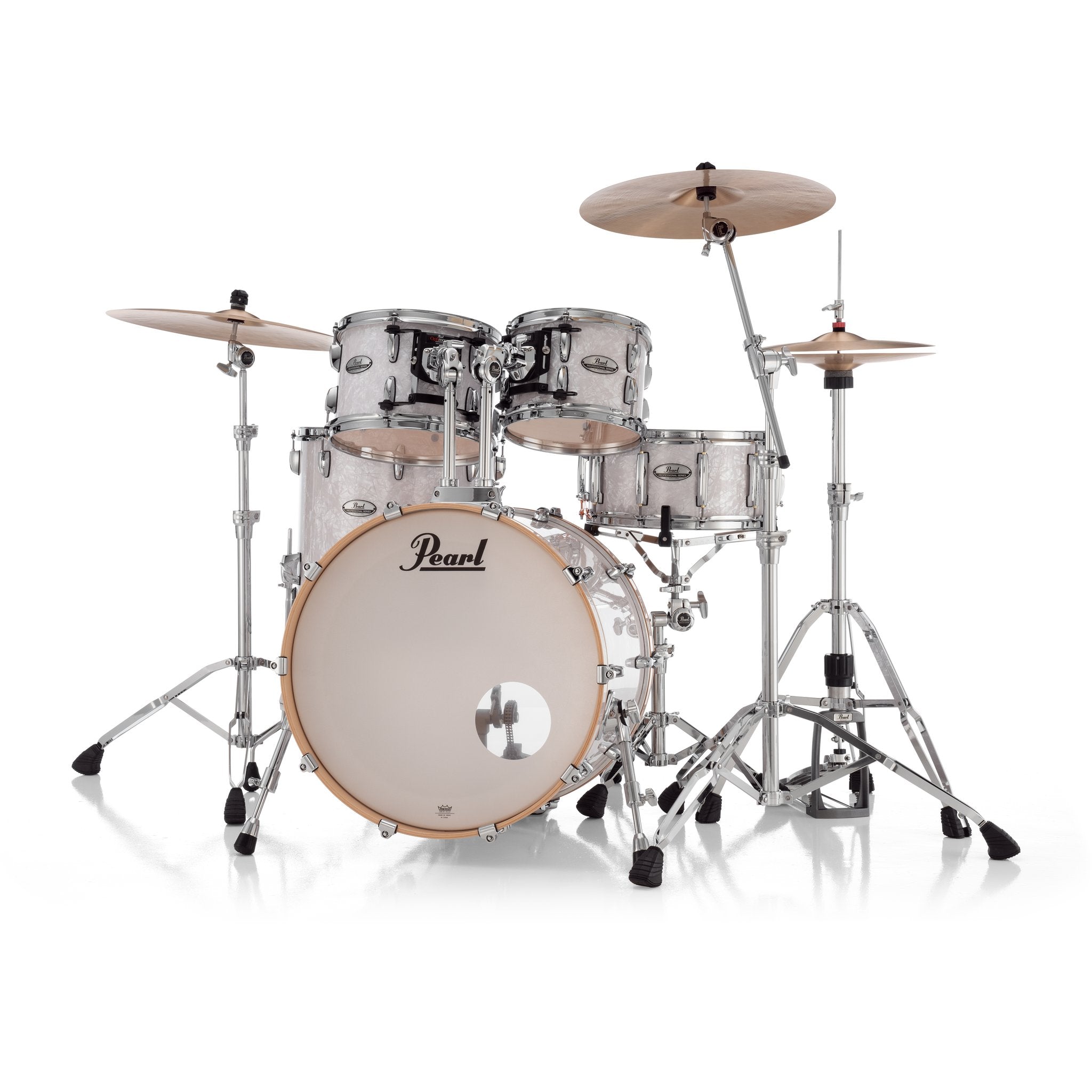Pearl Professional 4-piece Maple Drum Set Shell Pack - 22" Bass Drum - White Marine Pearl - Image 7
