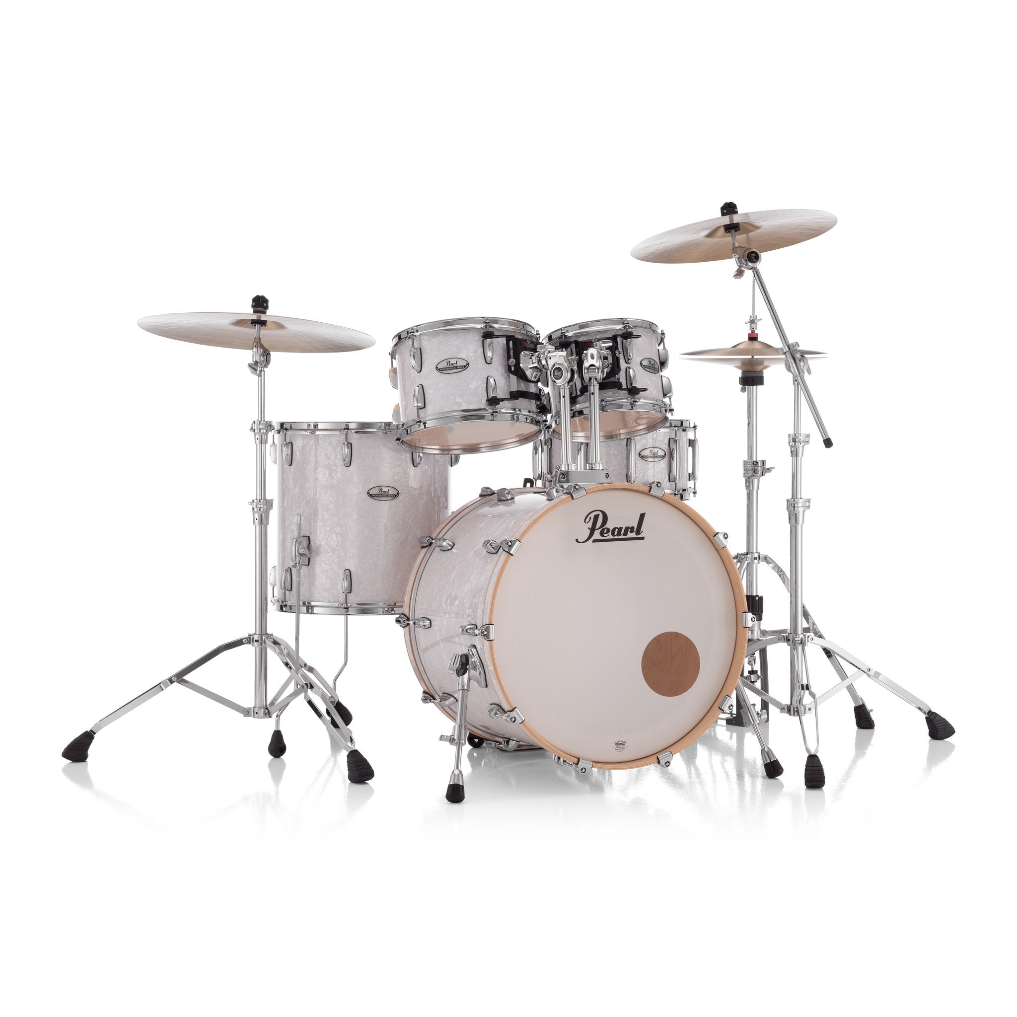 Pearl Professional 4-piece Maple Drum Set Shell Pack - 22" Bass Drum - White Marine Pearl - Image 1