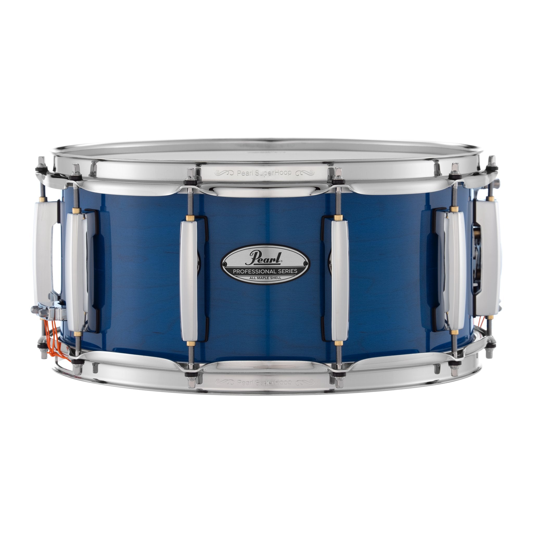 Pearl Professional Maple Snare Drum - 14" x 6.5" - Sheer Blue - Image 1