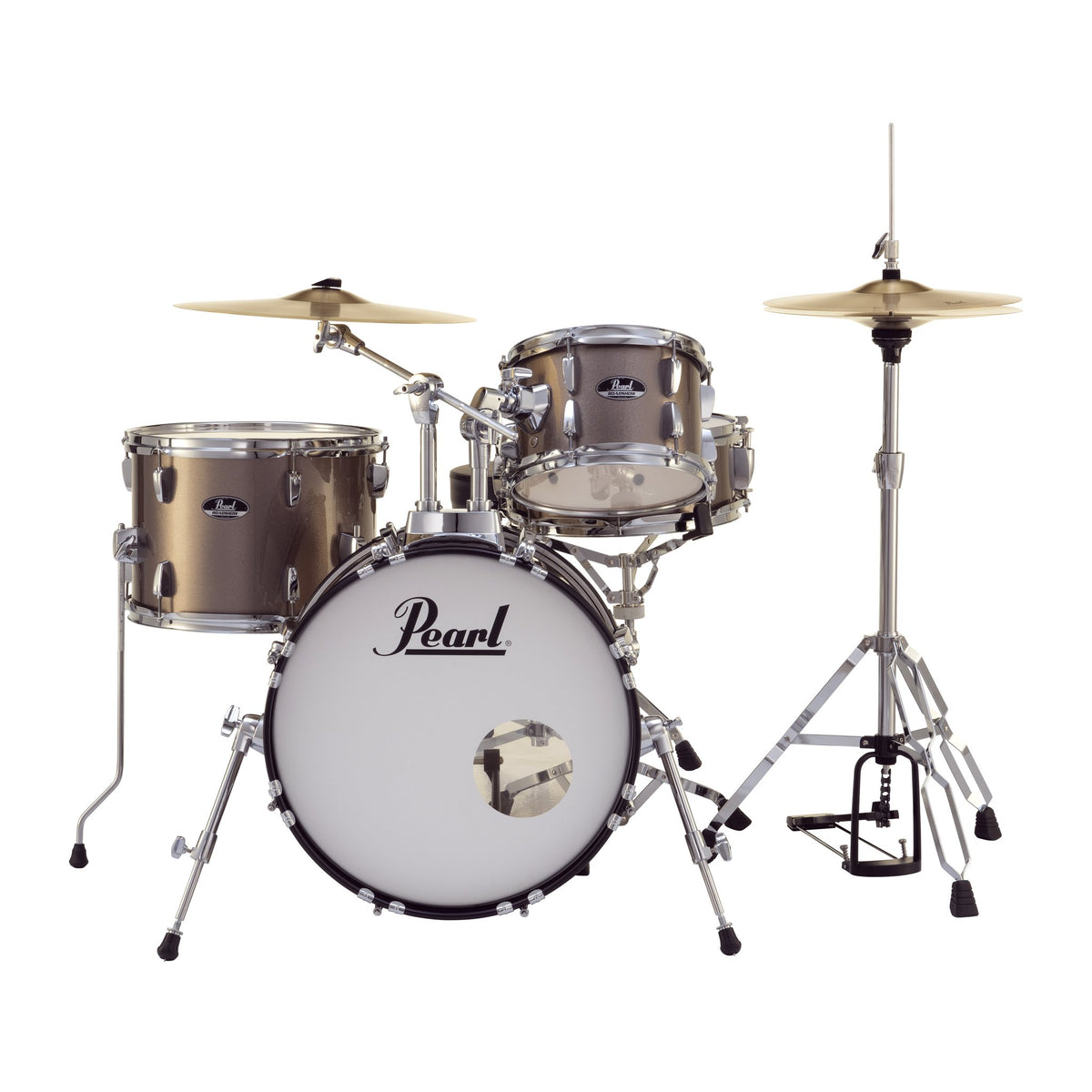 Pearl Roadshow 4-piece Bop Drum Set with Hardware and Cymbals - 18" Bass Drum - Bronze - Image 3