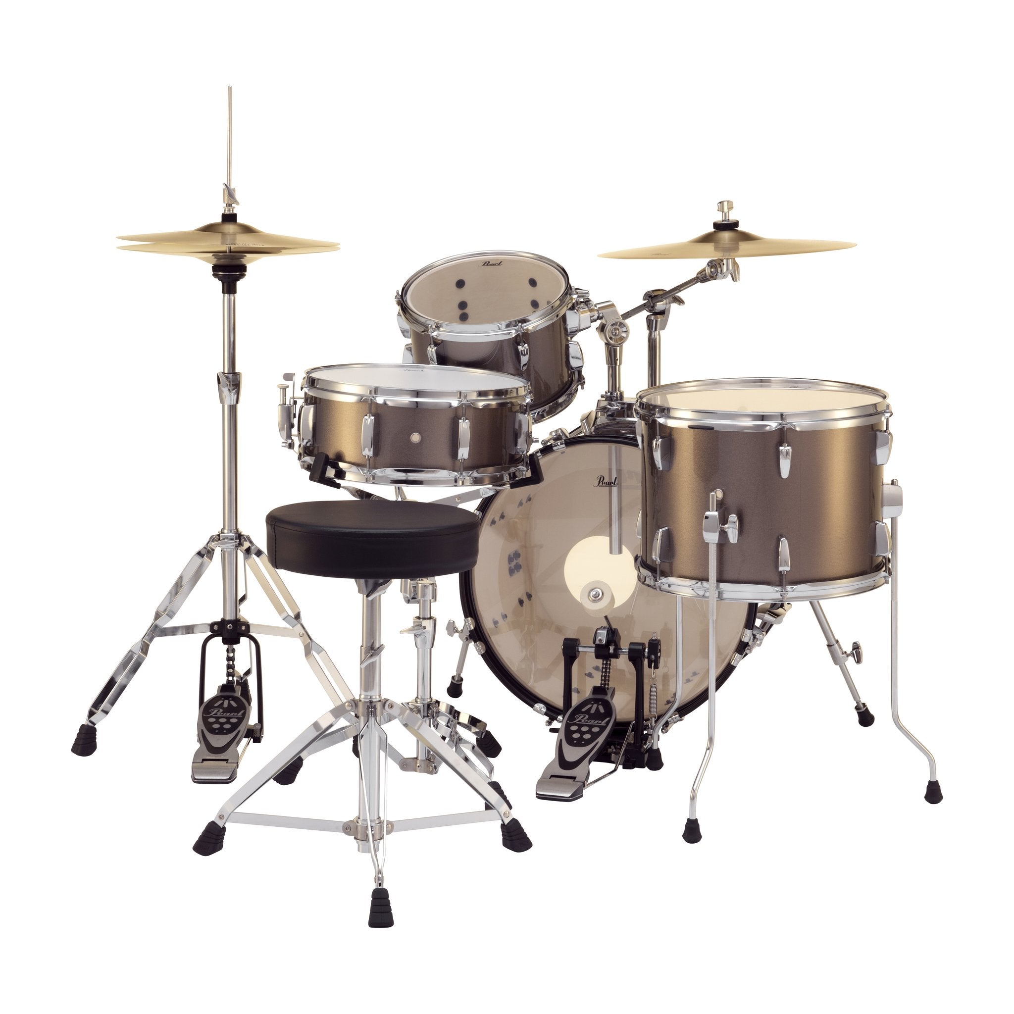 Pearl Roadshow 4-piece Bop Drum Set with Hardware and Cymbals - 18" Bass Drum - Bronze - Image 5