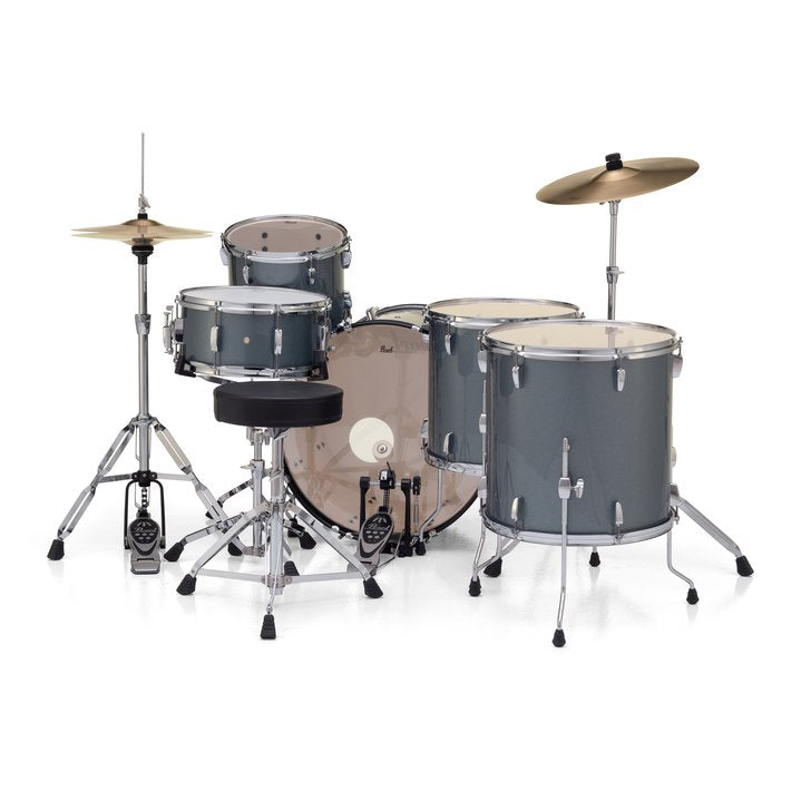 Pearl Roadshow 5pc Complete Drum Set - 1 up 2 down Charcoal Metallic 22" BD RS525WFC/C706