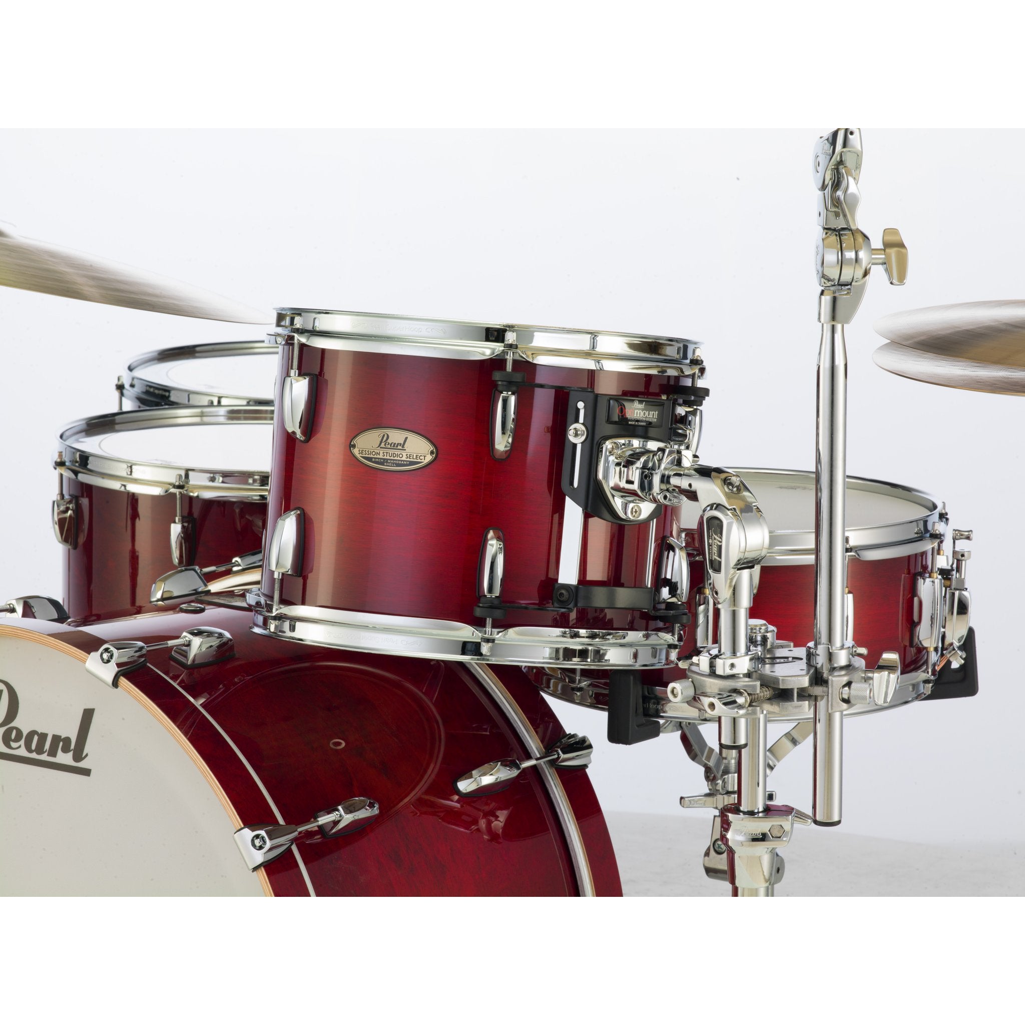 Pearl Session Studio Select 3-piece Drum Set Shell Pack - 24" Bass Drum - Antique Crimson Burst - Image 4