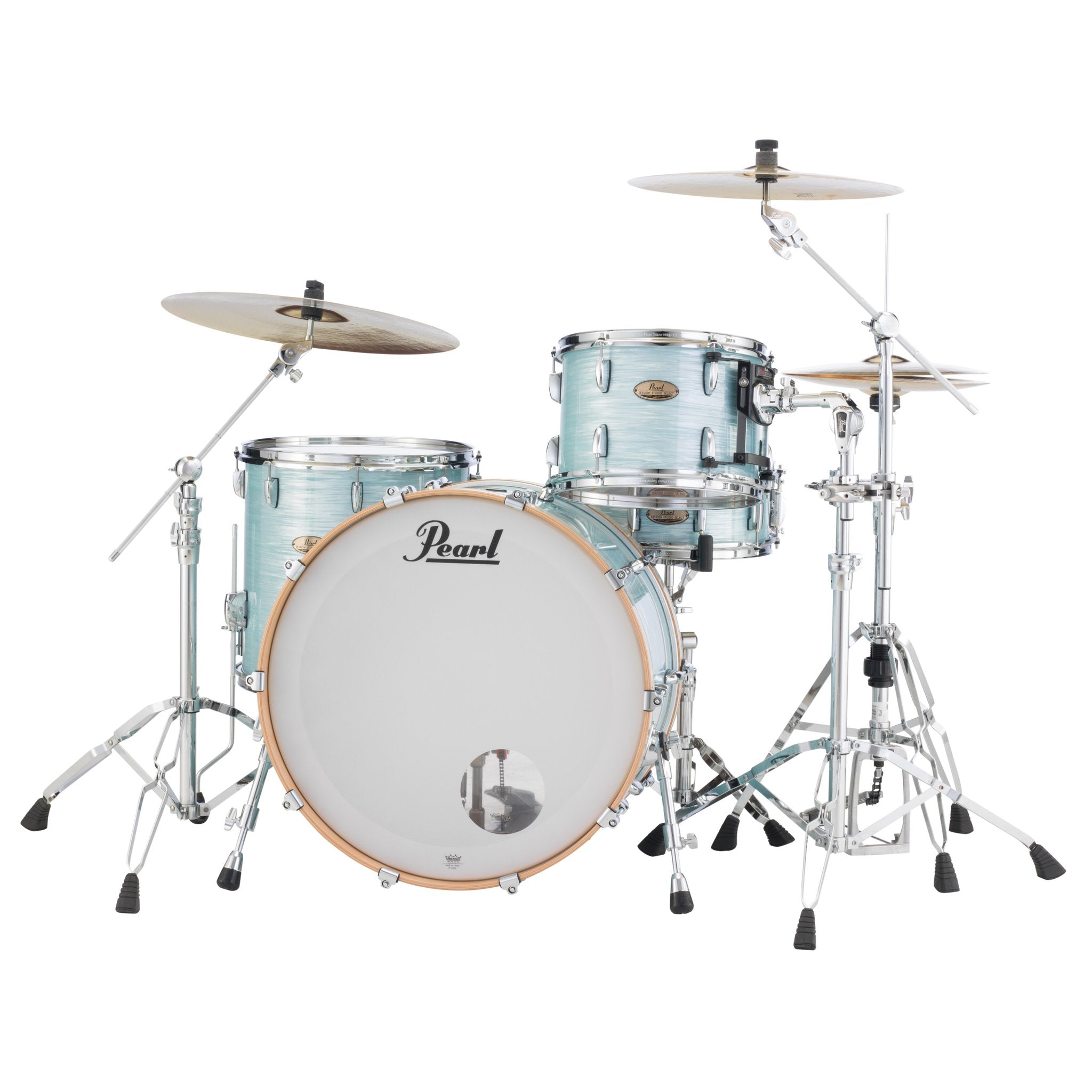 Pearl Session Studio Select 3-piece Drum Set Shell Pack - 24" Bass Drum - Ice Blue Oyster - Image 1