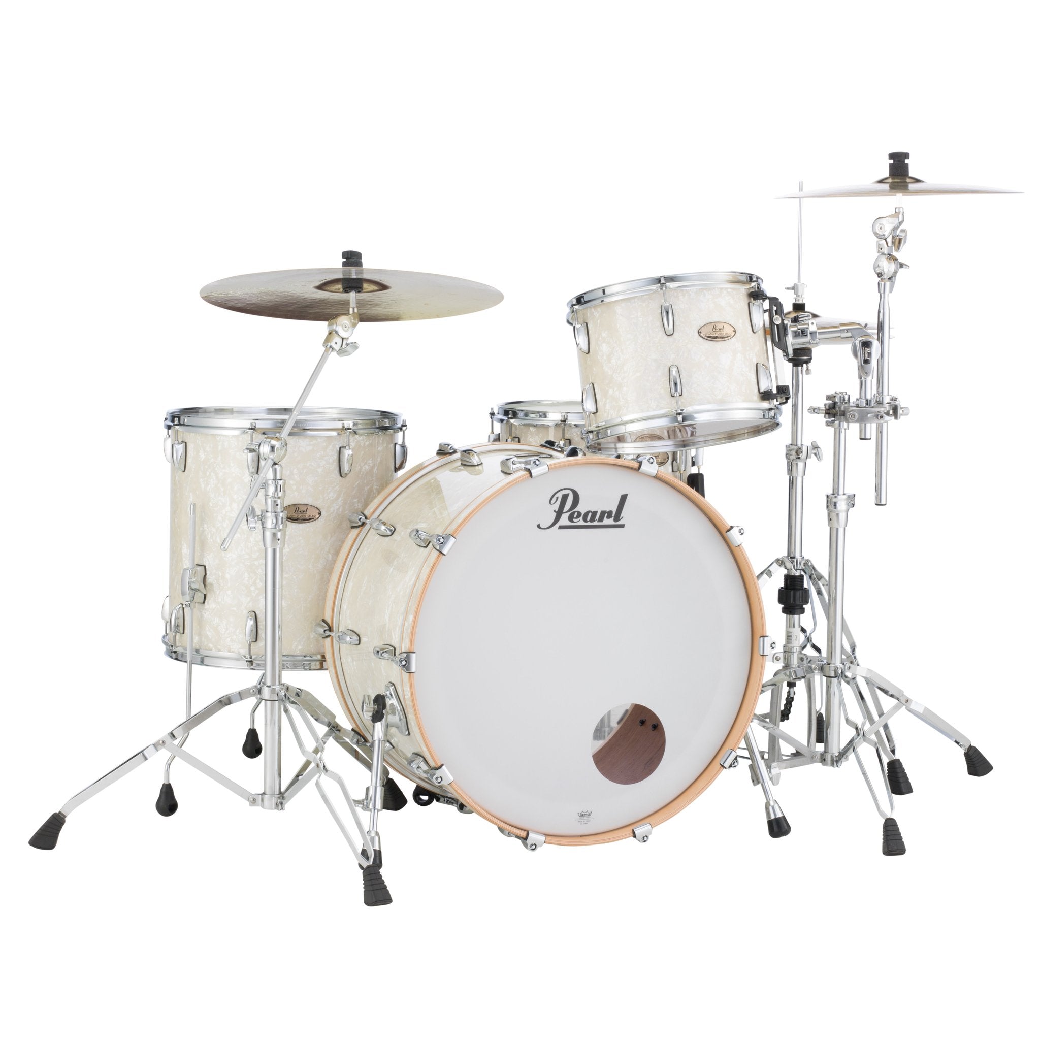 Pearl Session Studio Select 3-piece Drum Set Shell Pack - 24" Bass Drum - Nicotine White Marine Pearl - Image 2