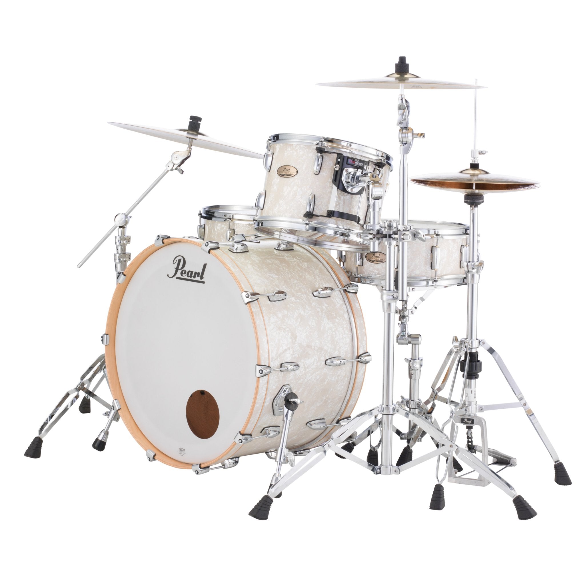 Pearl Session Studio Select 3-piece Drum Set Shell Pack - 24" Bass Drum - Nicotine White Marine Pearl - Image 3