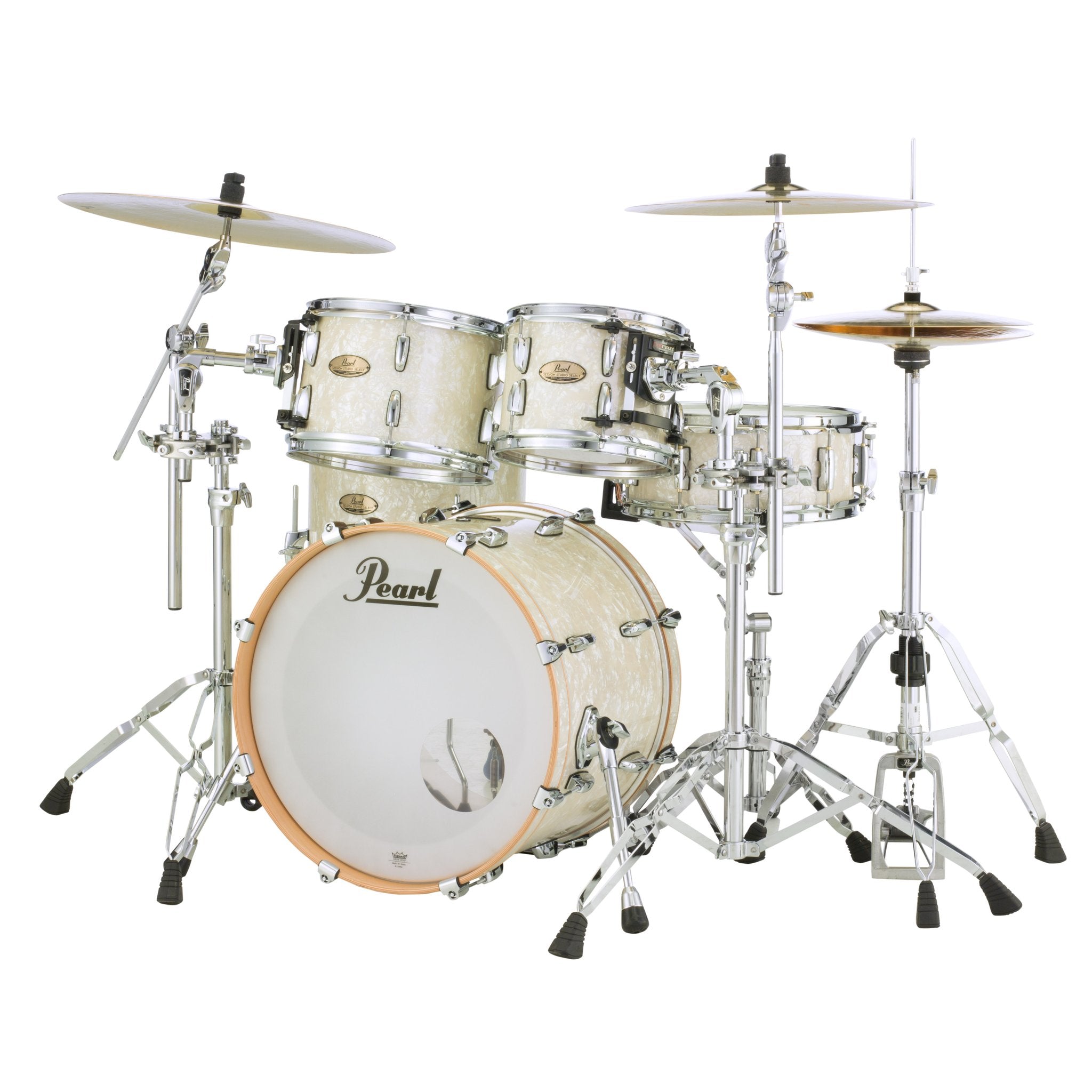 Pearl Session Studio Select 4-piece Drum Set Shell Pack - 20" Bass Drum - Nicotine White Marine Pearl - Image 1