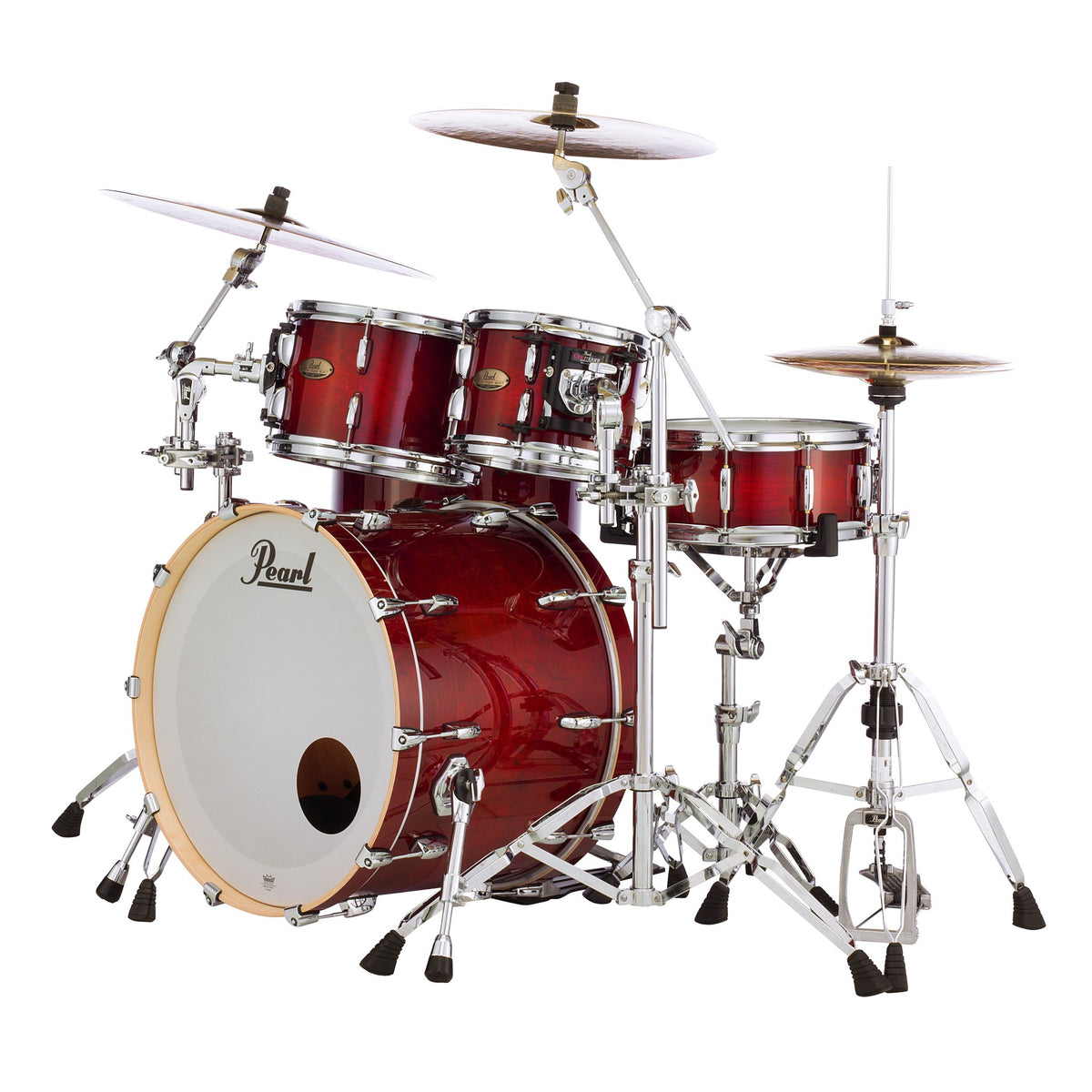 Pearl Session Studio Select 4-piece Drum Set Shell Pack - 22" Bass Drum - Antique Crimson Burst - Image 3