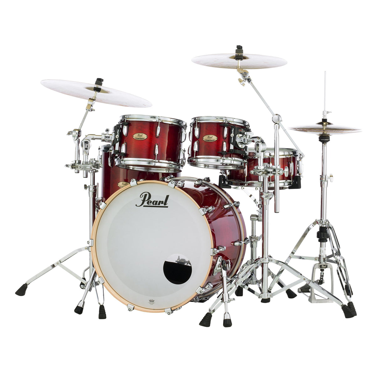 Pearl Session Studio Select 4-piece Drum Set Shell Pack - 22" Bass Drum - Antique Crimson Burst - Image 1