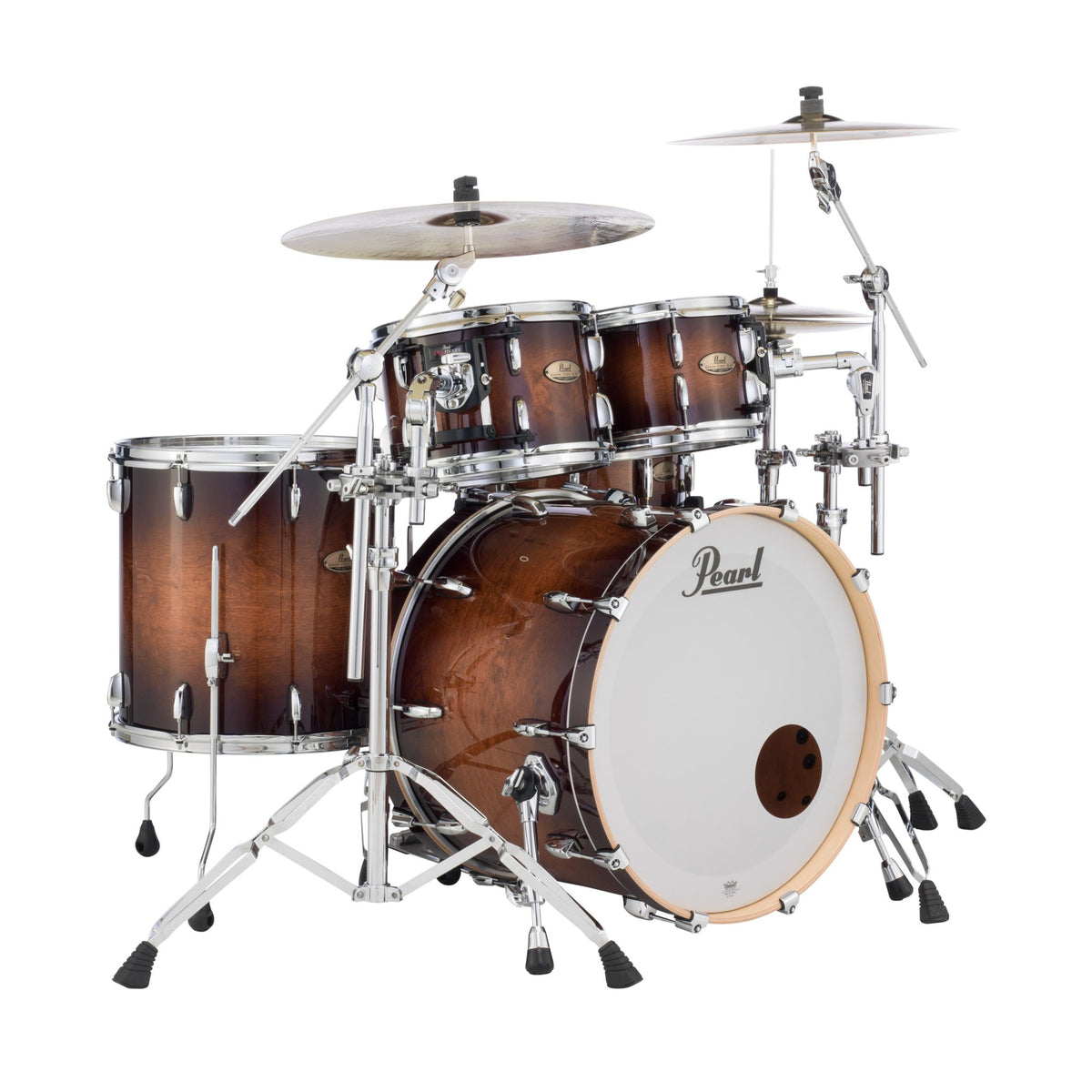 Pearl Session Studio Select 4-piece Drum Set Shell Pack - 22" Bass Drum - Gloss Barnwood Brown - Image 2