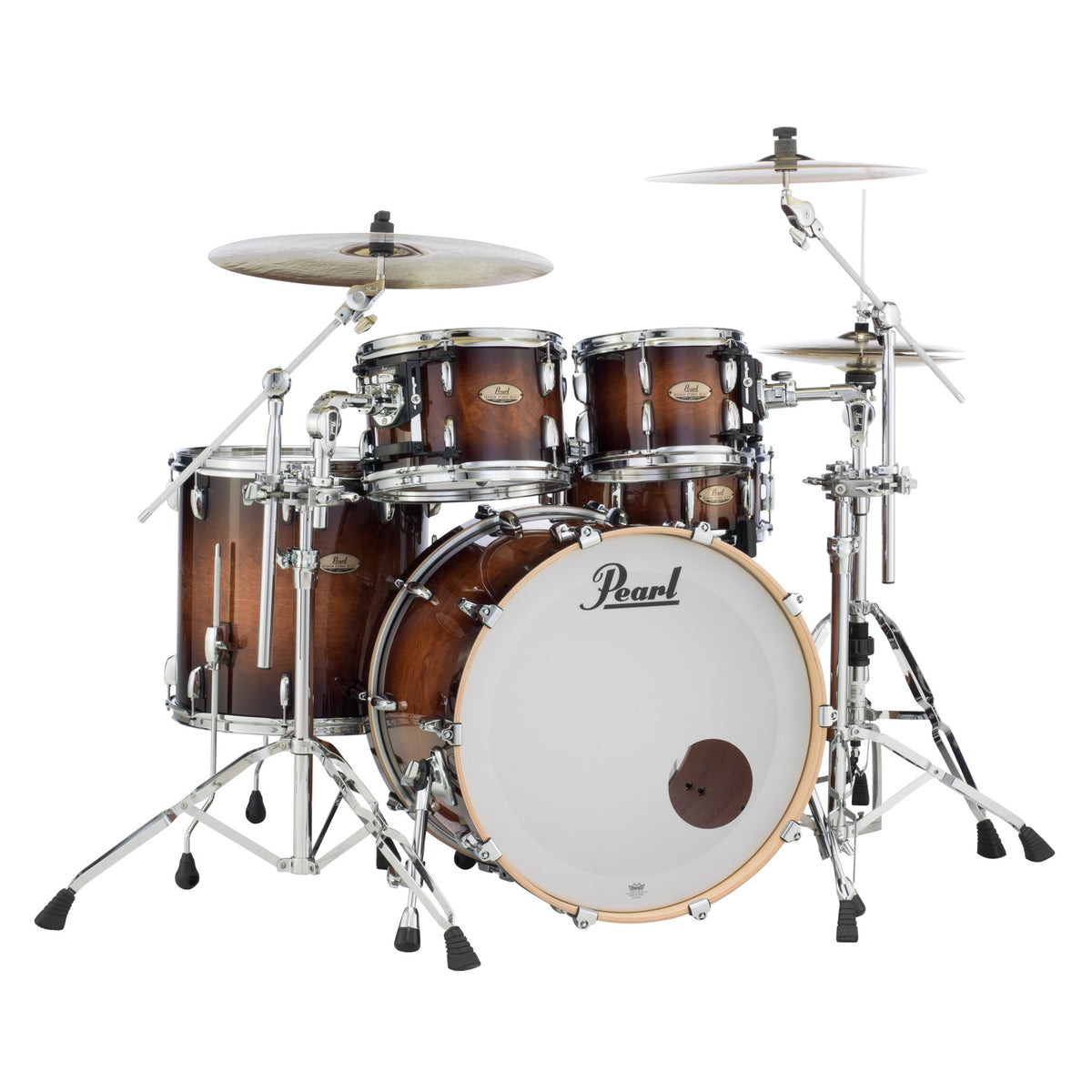 Pearl Session Studio Select 4-piece Drum Set Shell Pack - 22" Bass Drum - Gloss Barnwood Brown - Image 3