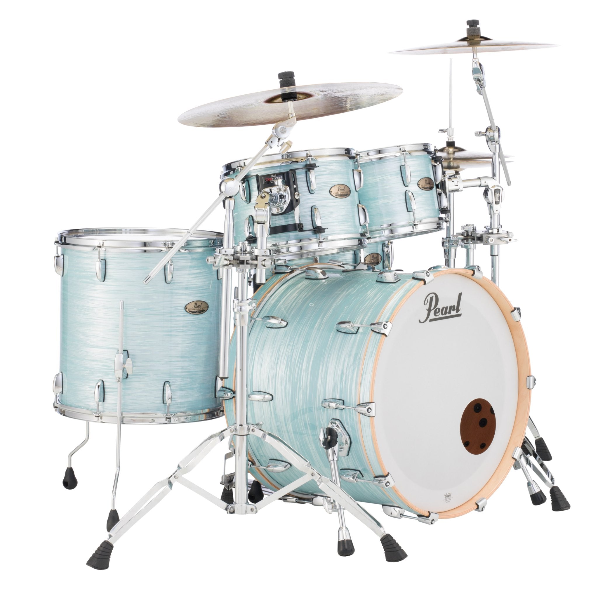 Pearl Session Studio Select 4-piece Drum Set Shell Pack - 22" Bass Drum - Ice Blue Oyster - Image 1