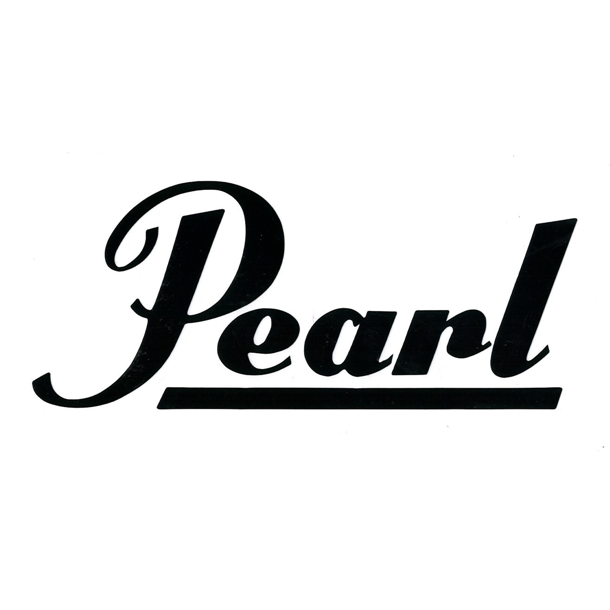 Pearl Vinyl Cut Logo Sticker for Drum Shell - Black - 6"x2.5" (Bass) CP2