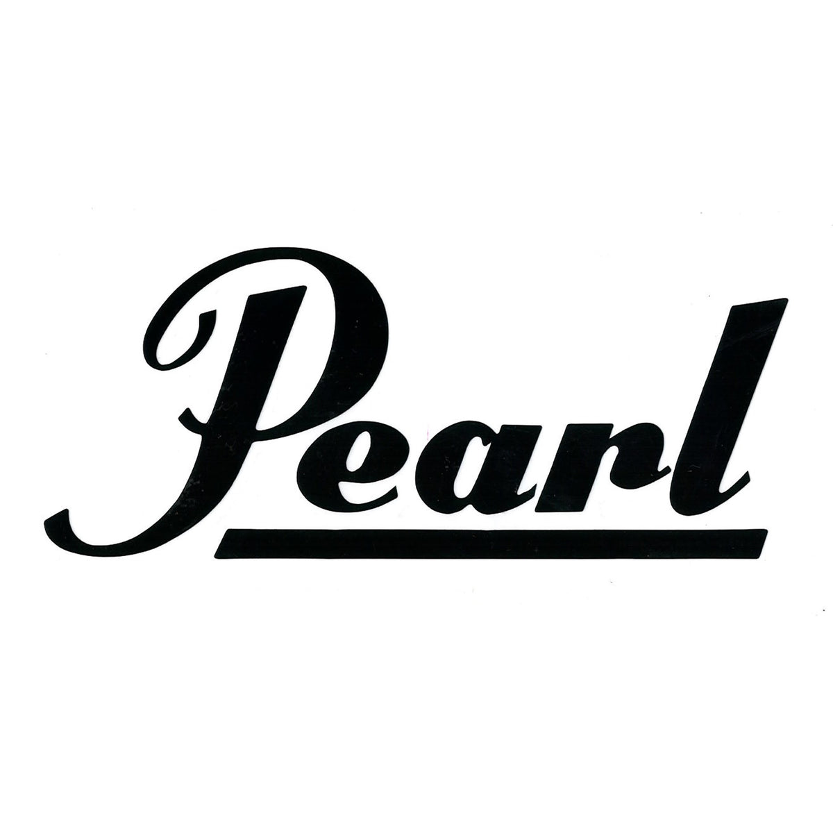 Pearl Vinyl Cut Logo Sticker for Drum Shell - Black - 6"x2.5" (Bass) CP2