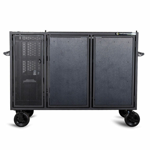 Performance Carts - Energy Series Double Mixer Cart with Side Compartment for Ecoflow Power Station & 2048 Wh Ecoflow Delta 3 Max Portable Power Station
