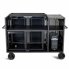 Performance Carts - Energy Series Double Mixer Cart with Side Compartment for Ecoflow Power Station & 3600 Wh Ecoflow Delta Pro 3 Portable Power Station