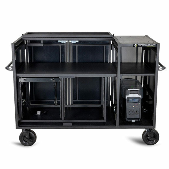 Performance Carts - Energy Series Double Mixer Cart with Side Compartment for Ecoflow Power Station & 3600 Wh Ecoflow Delta Pro 3 Portable Power Station