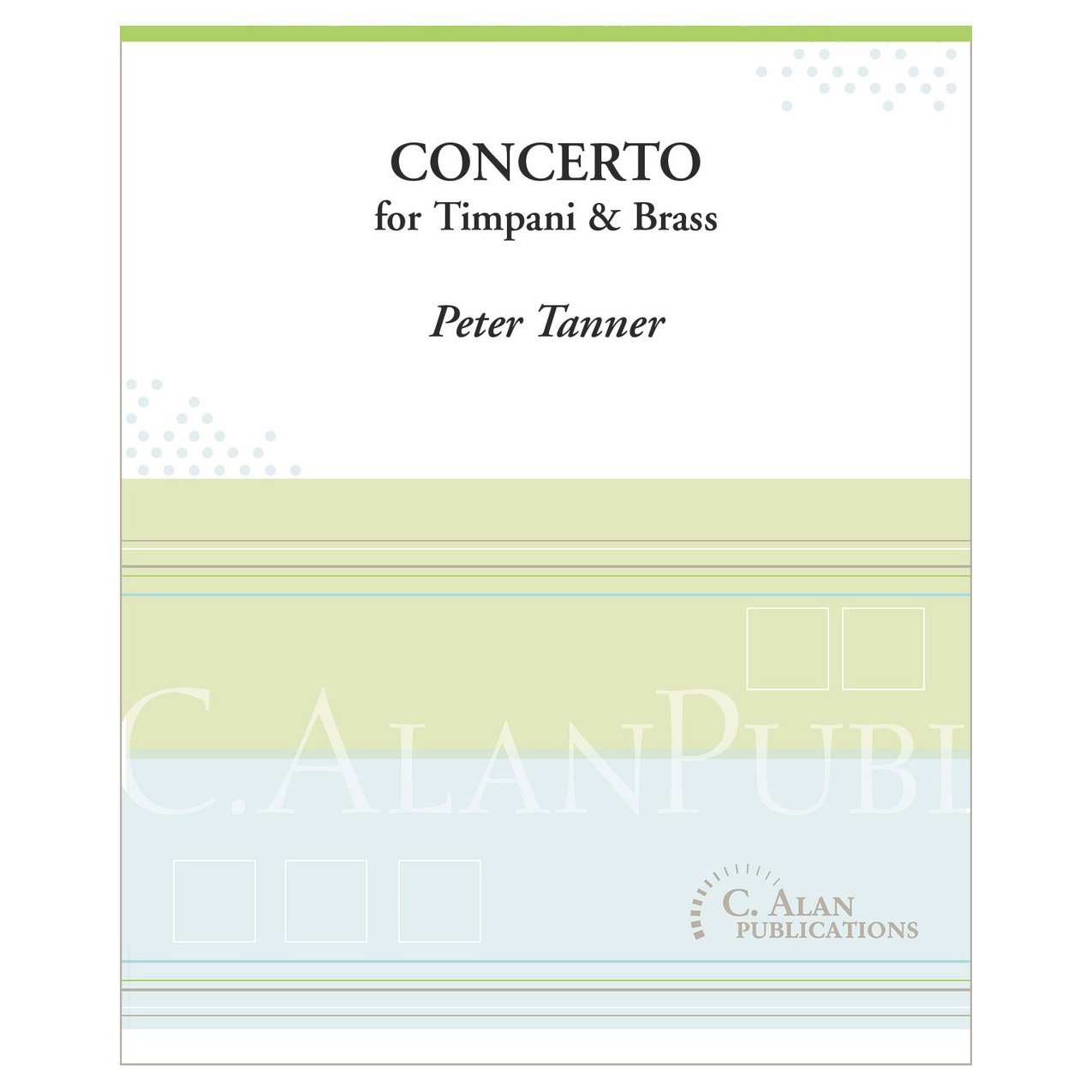 Peter Tanner Concerto for Timpani and Brass Cover Page